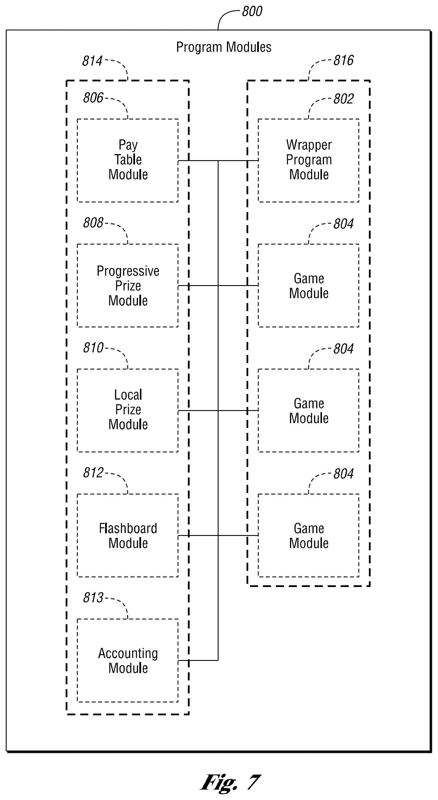 Patent US12100268 Figure 7 – Systems and methods for using volatility stabilizing sub-event triggers for a primary game and/or secondary game of chance including randomized independent expanding reels with dynamically changing graphical elements