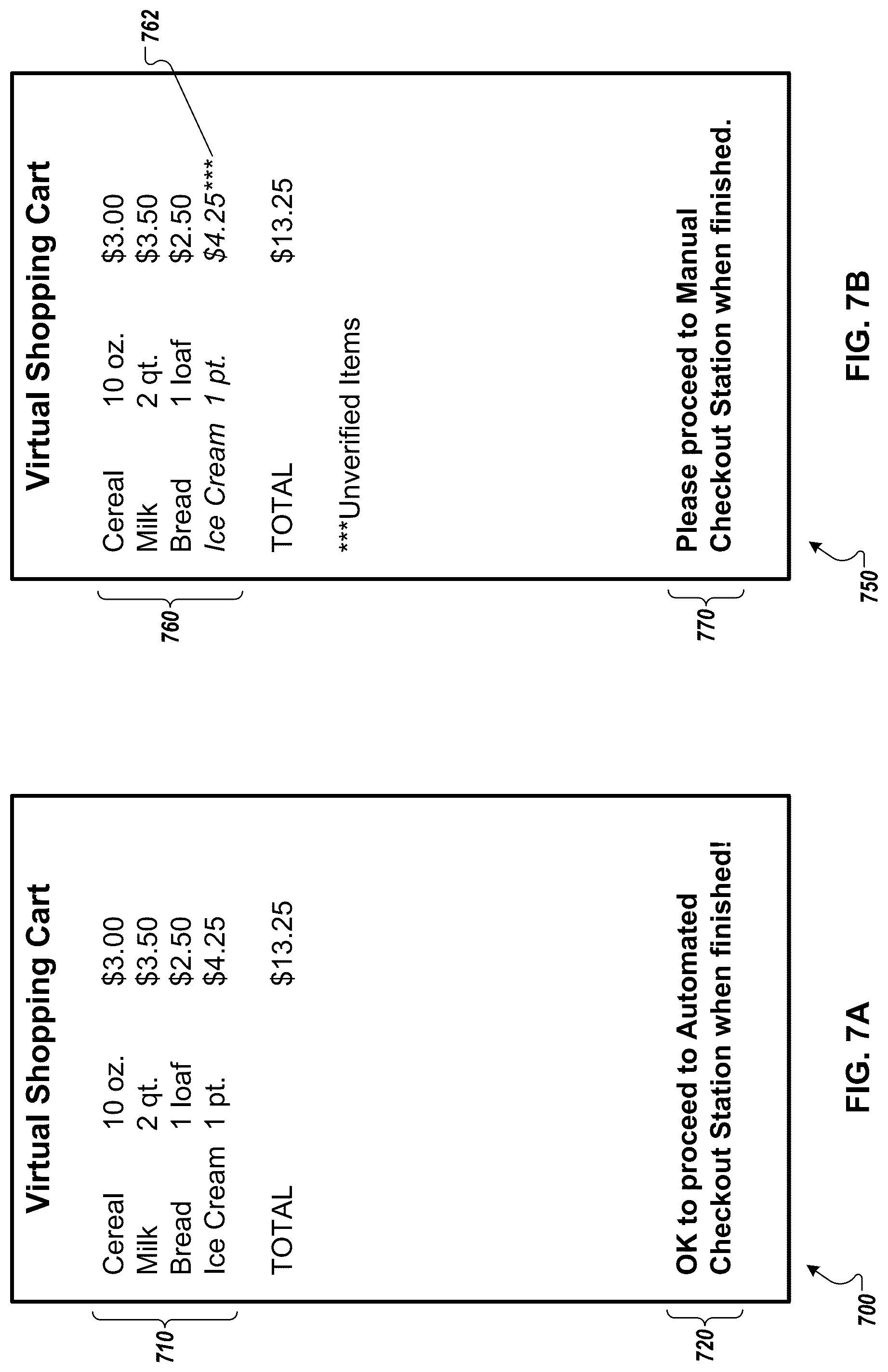 Patent US12100271 Figure 9 – Verification of items placed in physical shopping cart