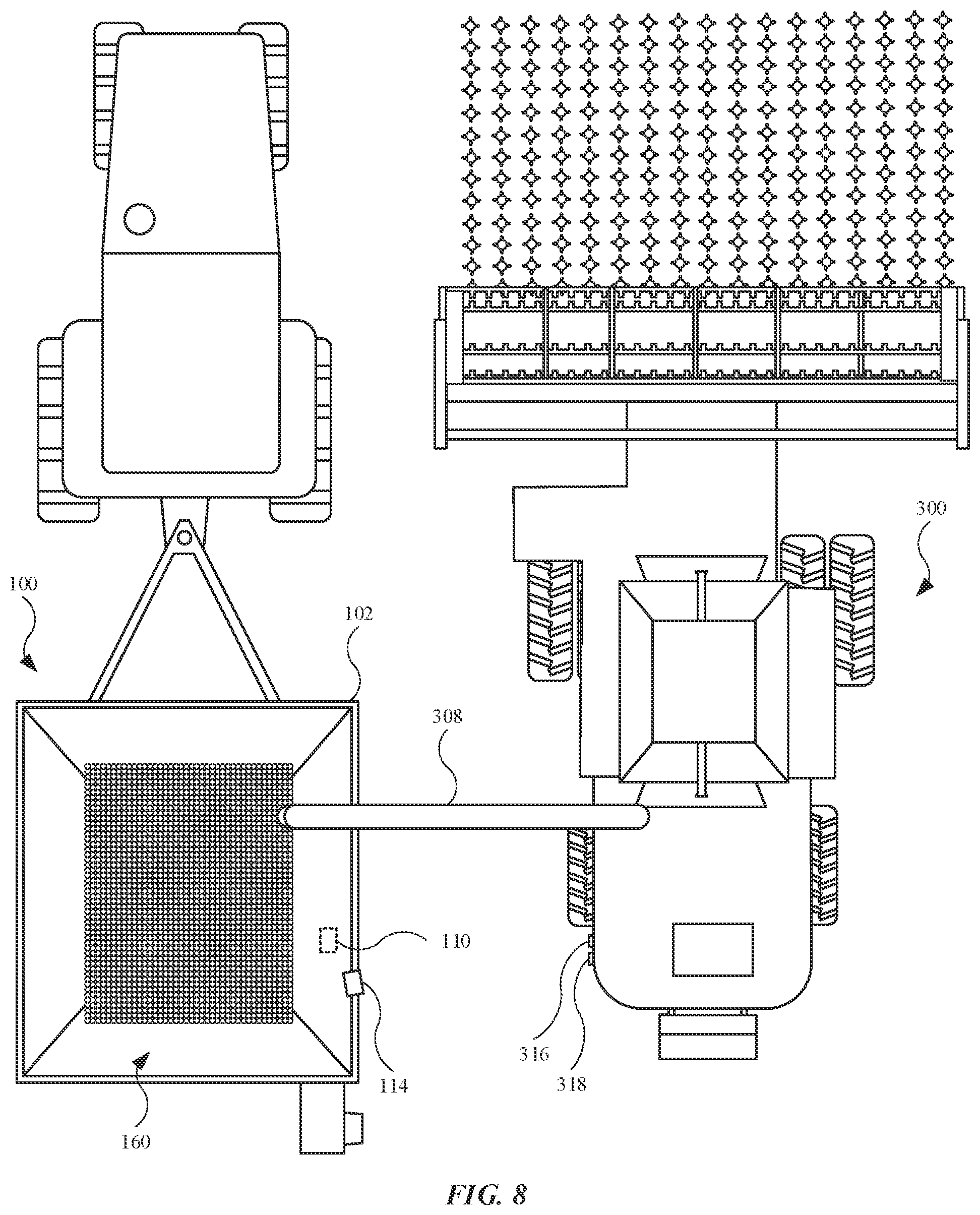 Patent US12100272 Figure 8 – Systems and methods for reducing grain theft in harvesting operations