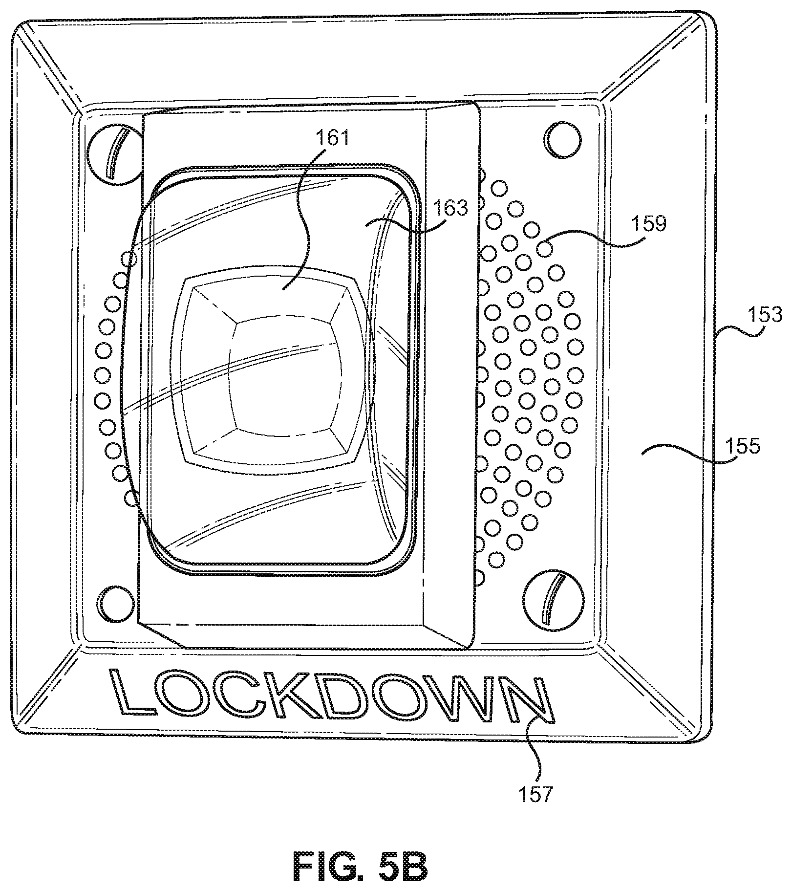 Patent US12100279 Figure 7 – Lockdown apparatus for initiation of lockdown procedures at a facility during an emergency