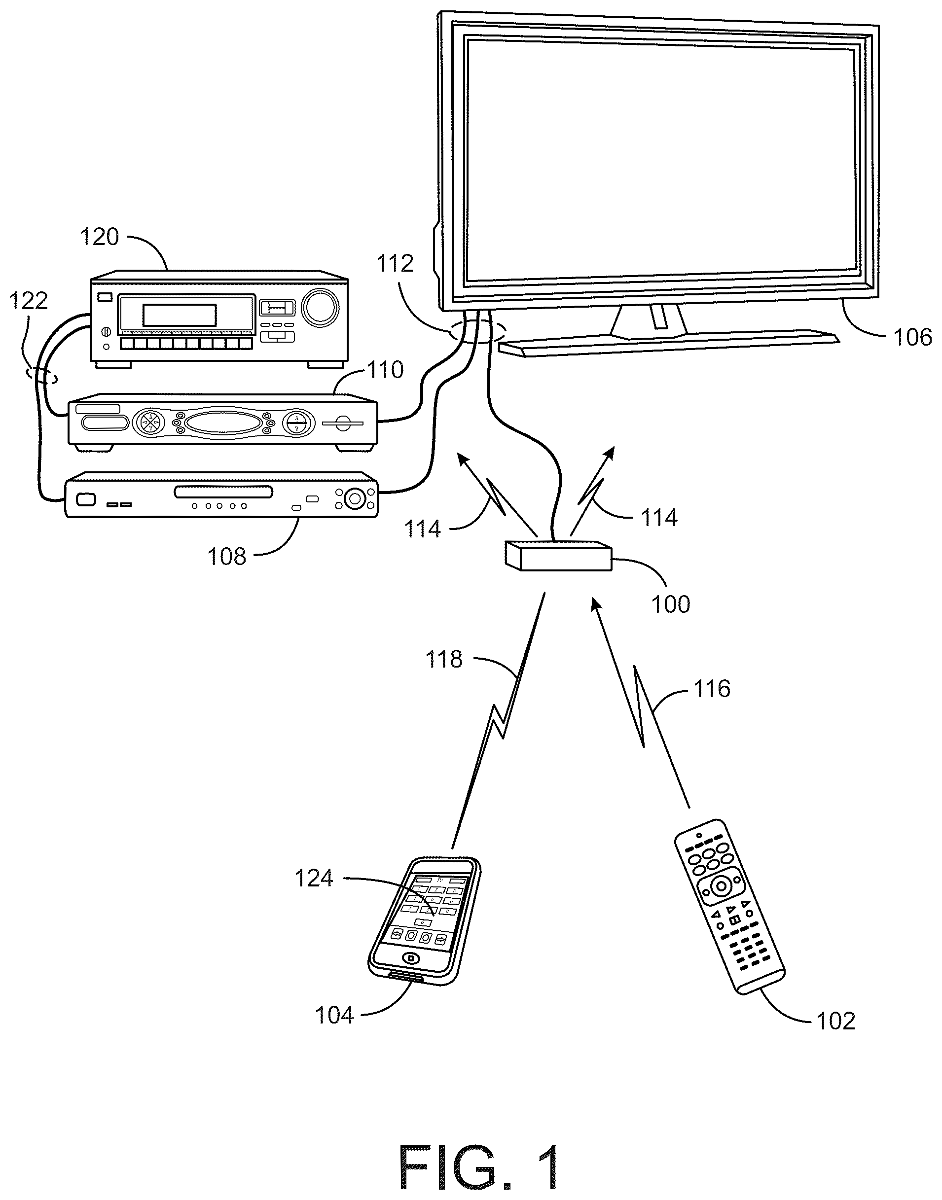 Patent US12100284 Figure 1 – System and method for providing a vacation mode of home device operation