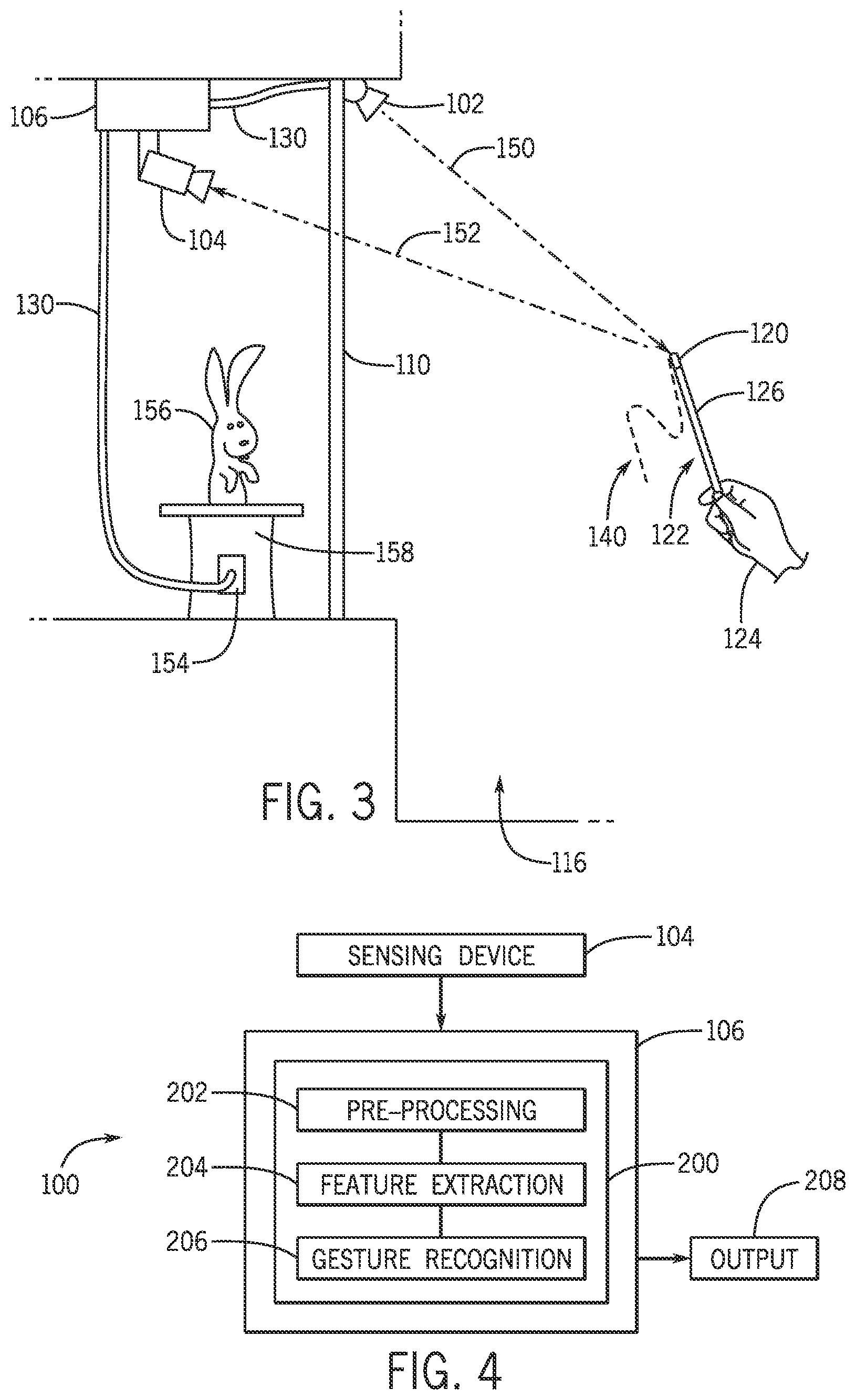 Patent US12100292 Figure 3 – System and method for tracking a passive wand and actuating an effect based on a detected wand path