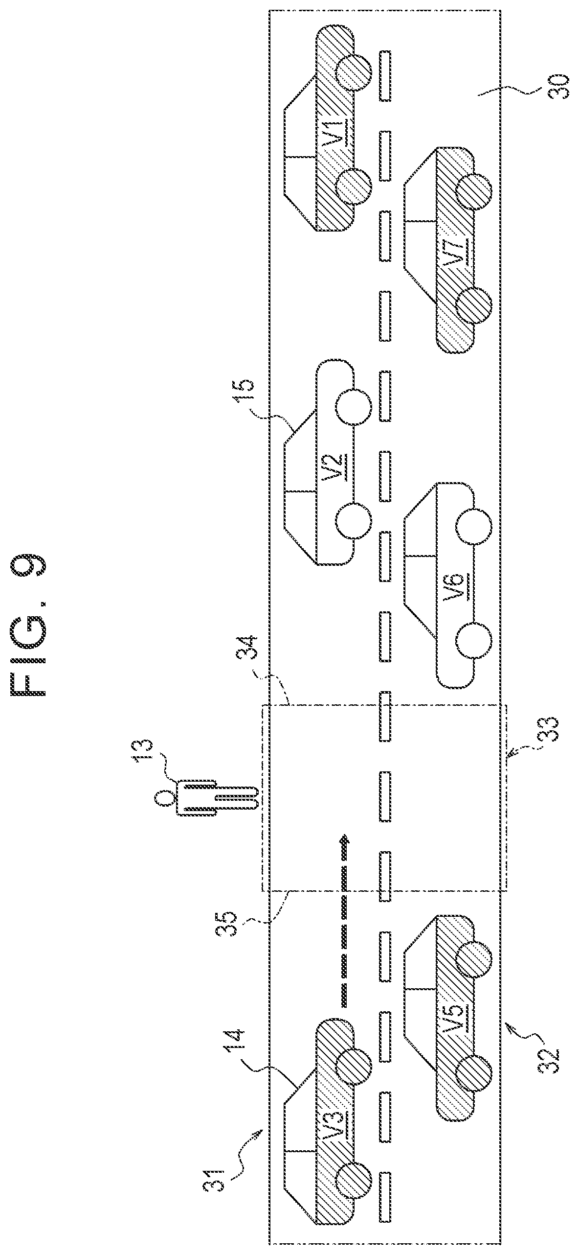 Patent US12100295 Figure 9 – Control device and pedestrian support method