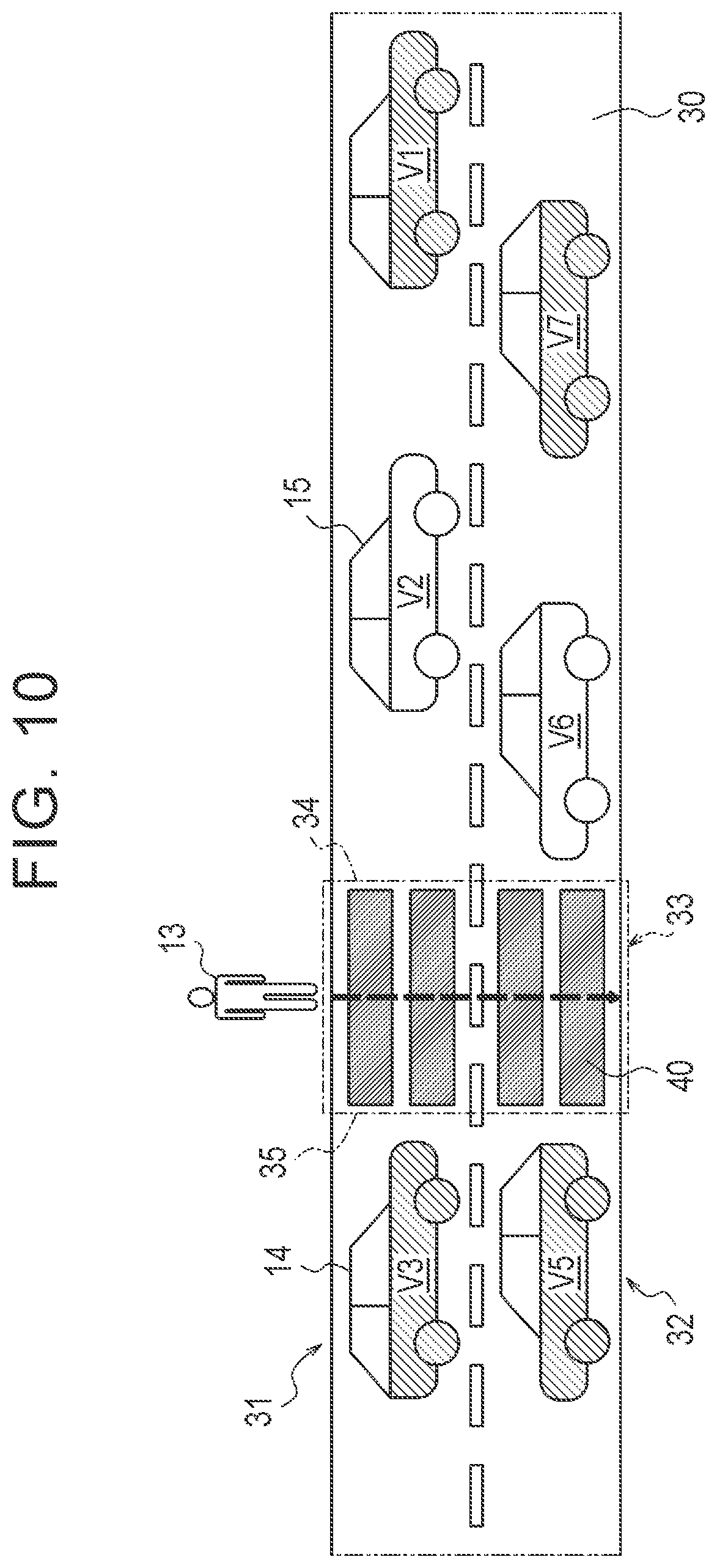 Patent US12100295 Figure 10 – Control device and pedestrian support method