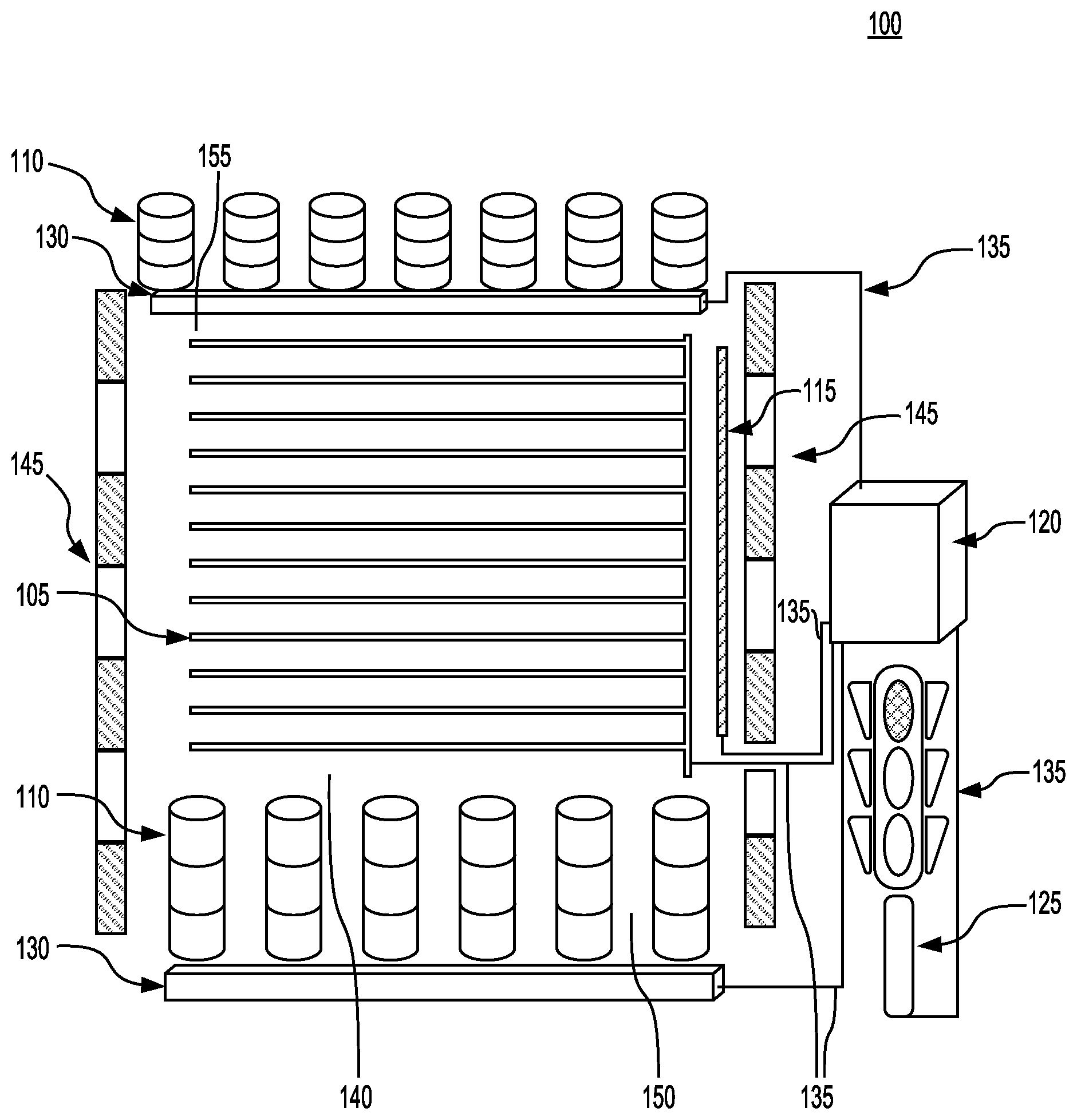Patent US12100297 Figure 1 – Designing a smart system to evaporate rainwater in low-lying areas of streets that do not have a rain drainage system
