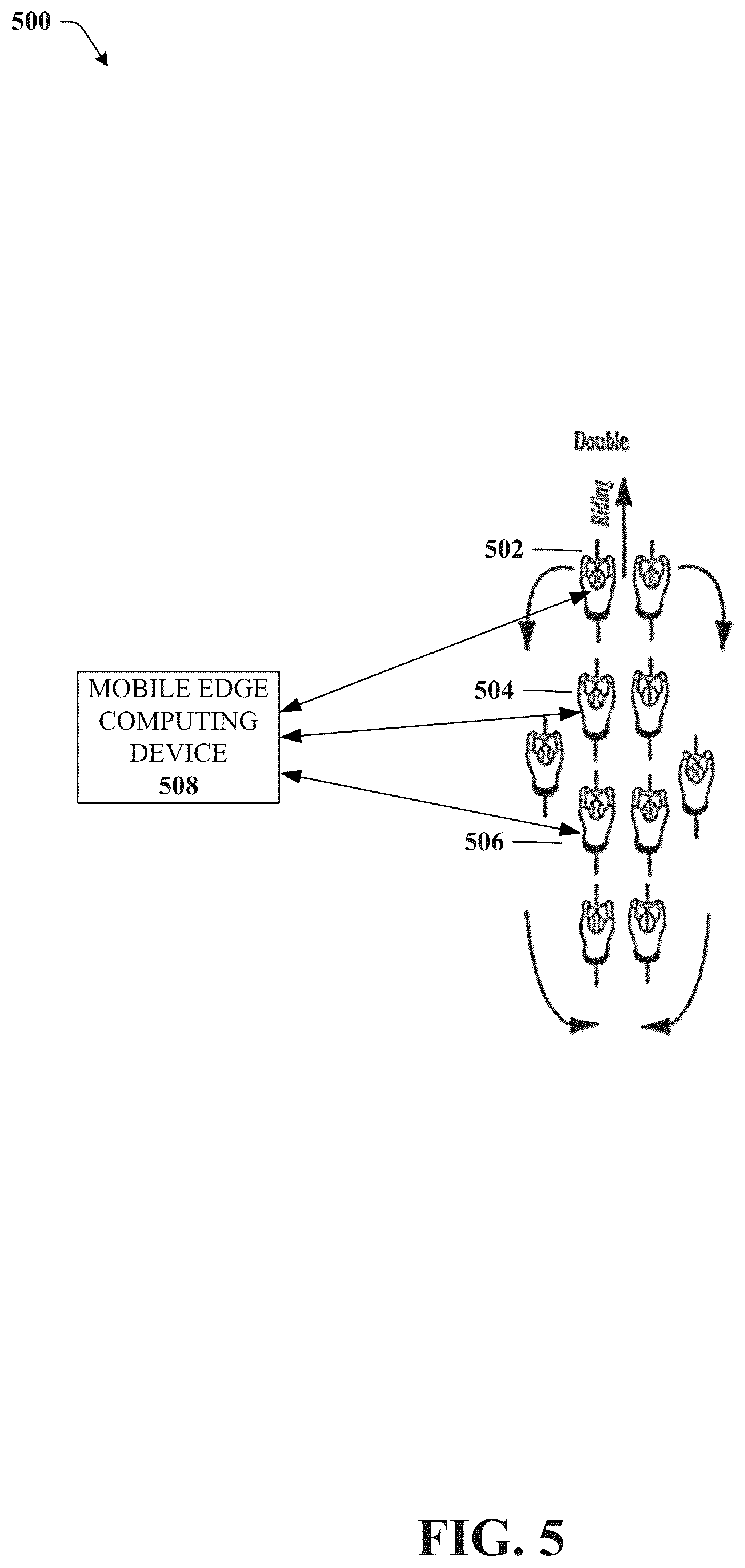 Patent US12100298 Figure 5 – Cooperative intelligent traffic system communication between bicycles