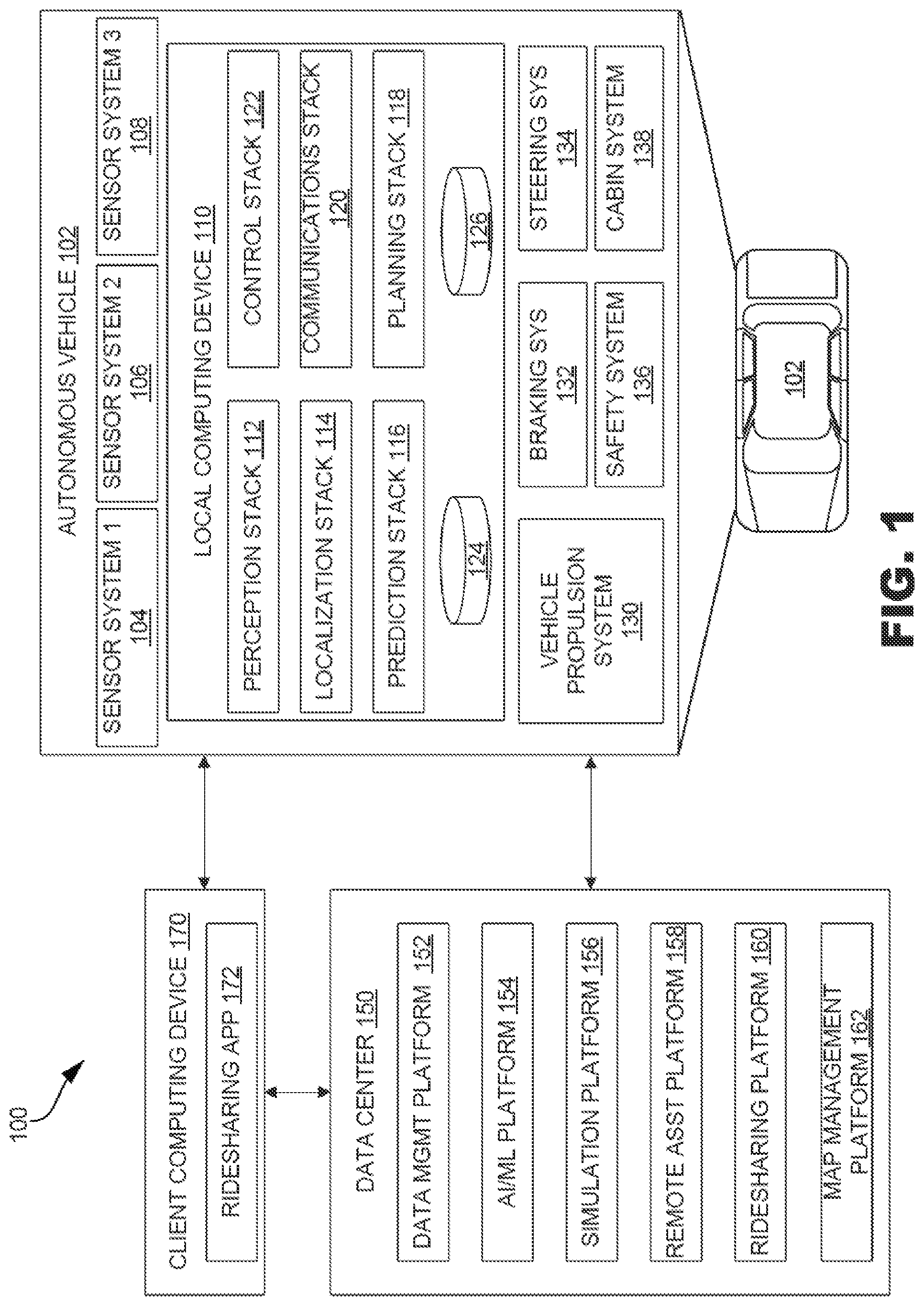 Patent US12100299 — Predictive threat warning system — Figure 1