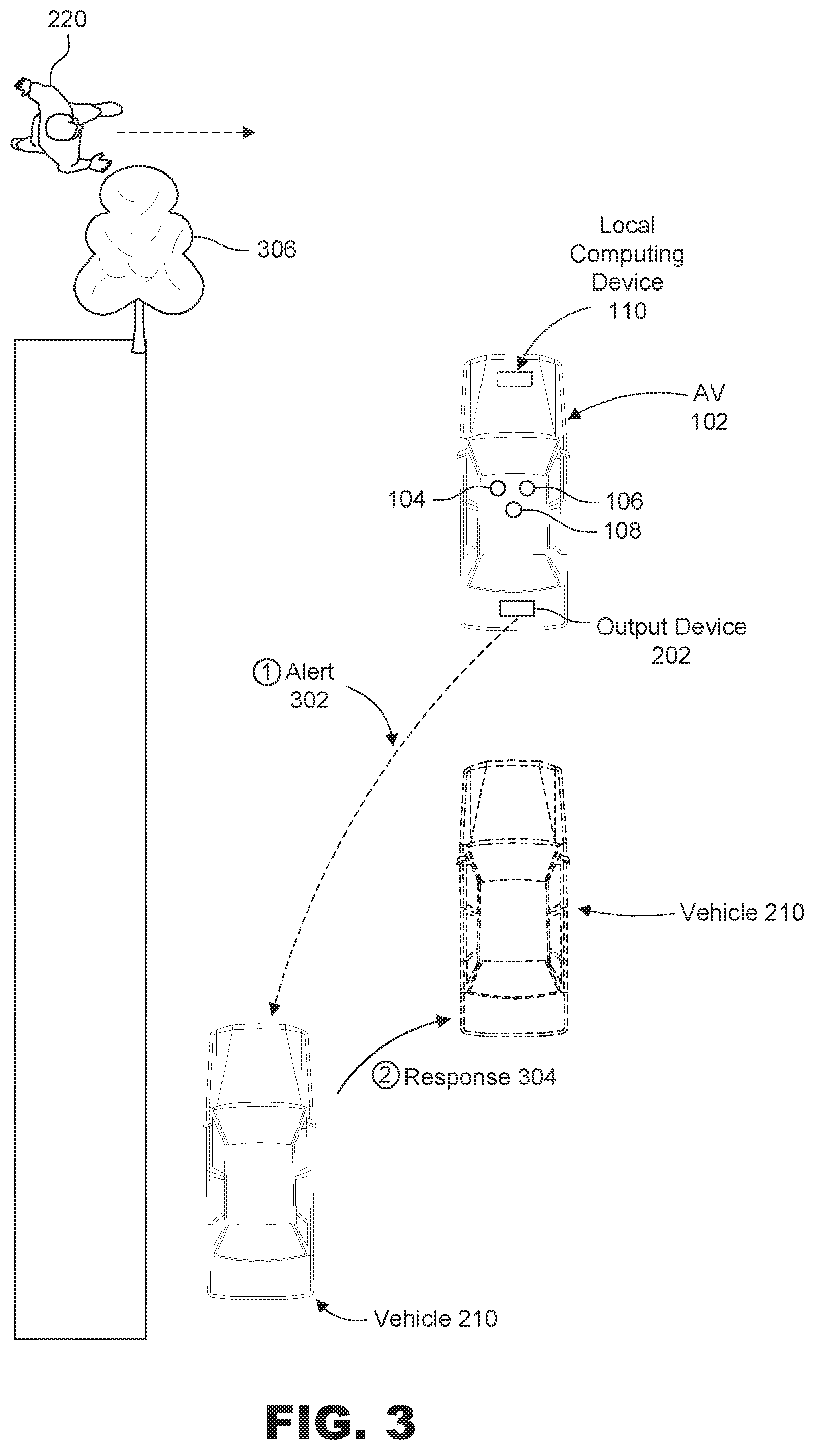 Patent US12100299 Figure 3 – Predictive threat warning system