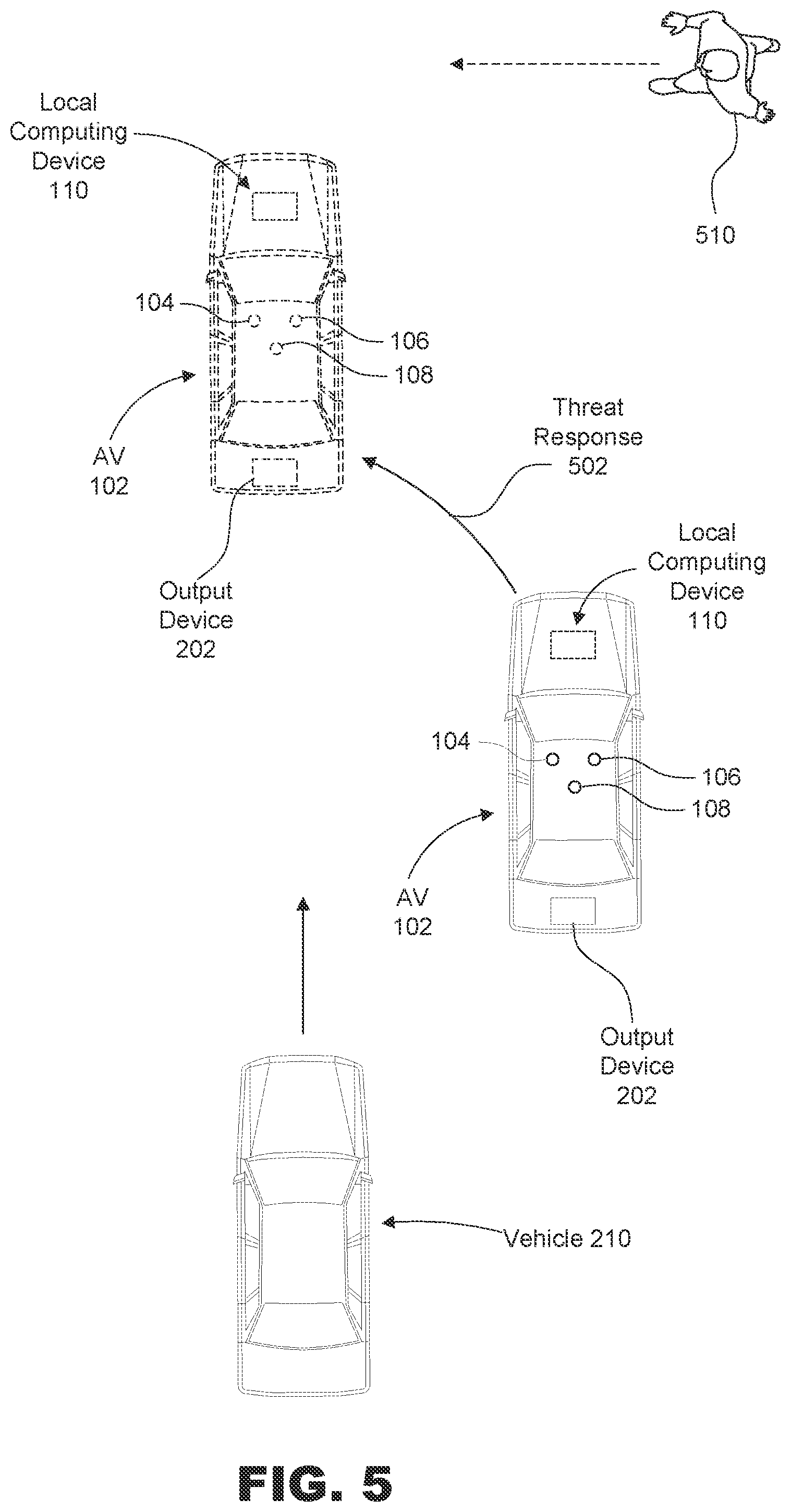 Patent US12100299 Figure 5 – Predictive threat warning system