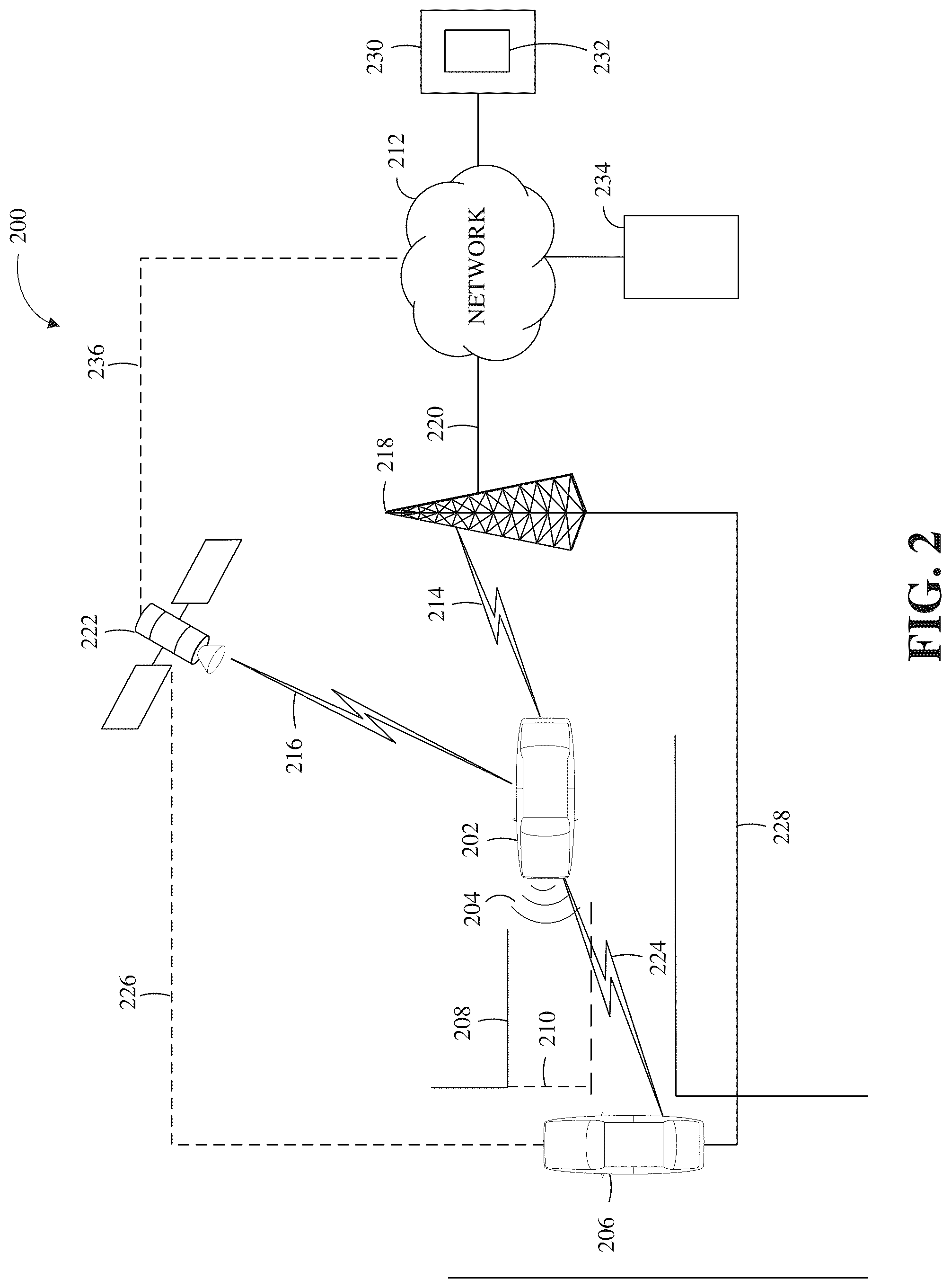 Patent US12100300 Figure 2 – System and method for intersection collision avoidance