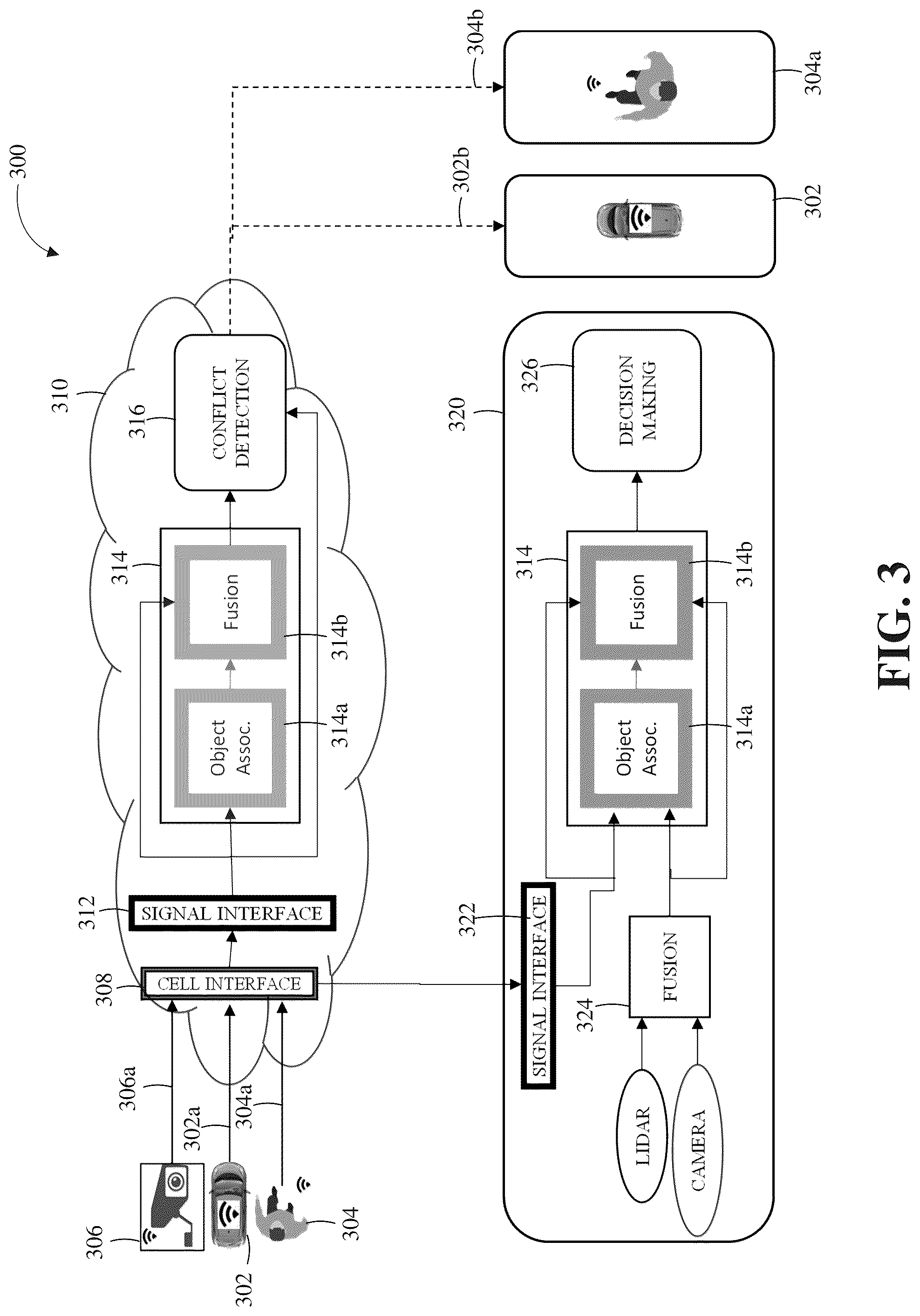 Patent US12100300 Figure 3 – System and method for intersection collision avoidance