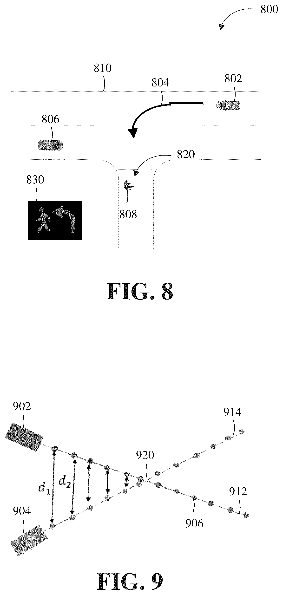 Patent US12100300 Figure 8 – System and method for intersection collision avoidance
