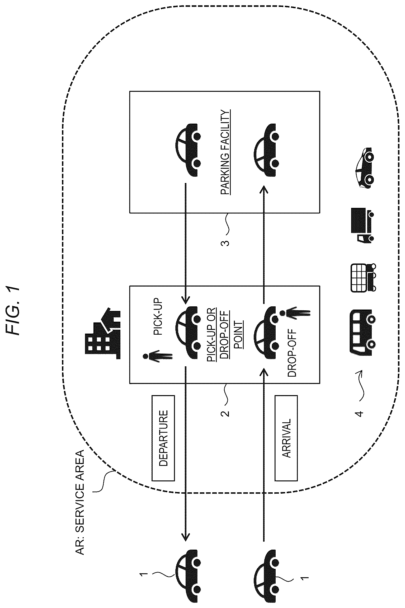 Patent US12100302 Figure 1 – Automated valet parking management system and automated valet parking management method