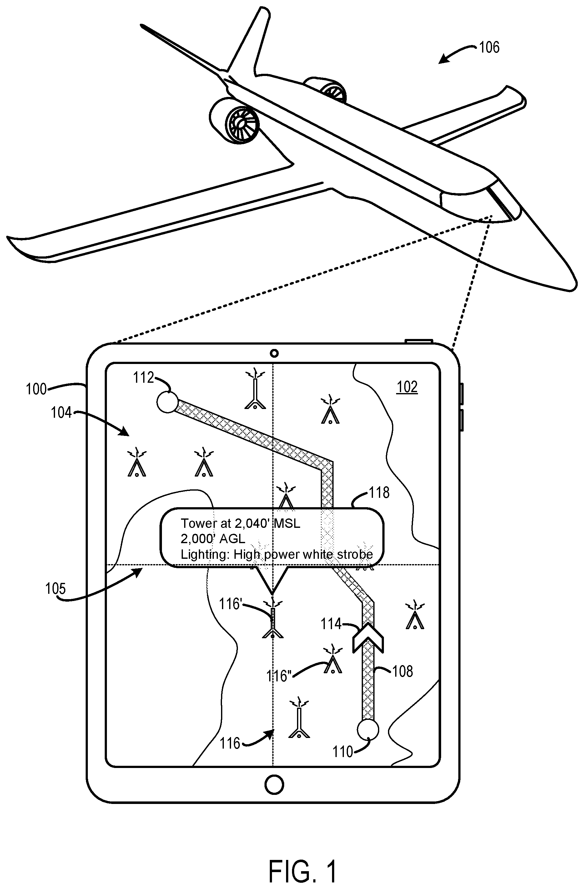 Patent US12100306 Figure 1 – Efficient computer-storage of obstacle data for rendering in a map view