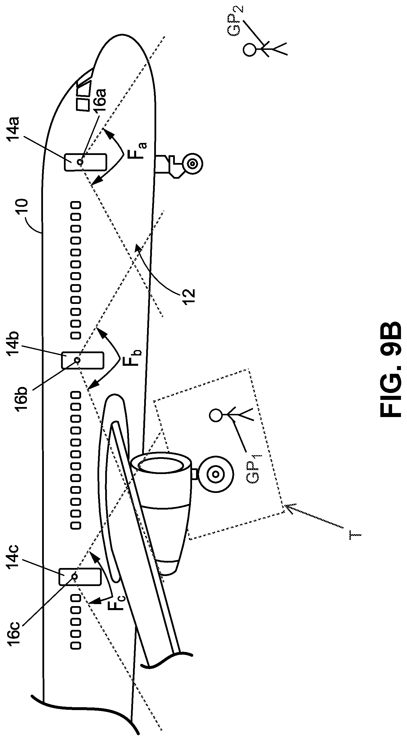 Patent US12100307 Figure 12 – Aircraft door camera system for wing monitoring