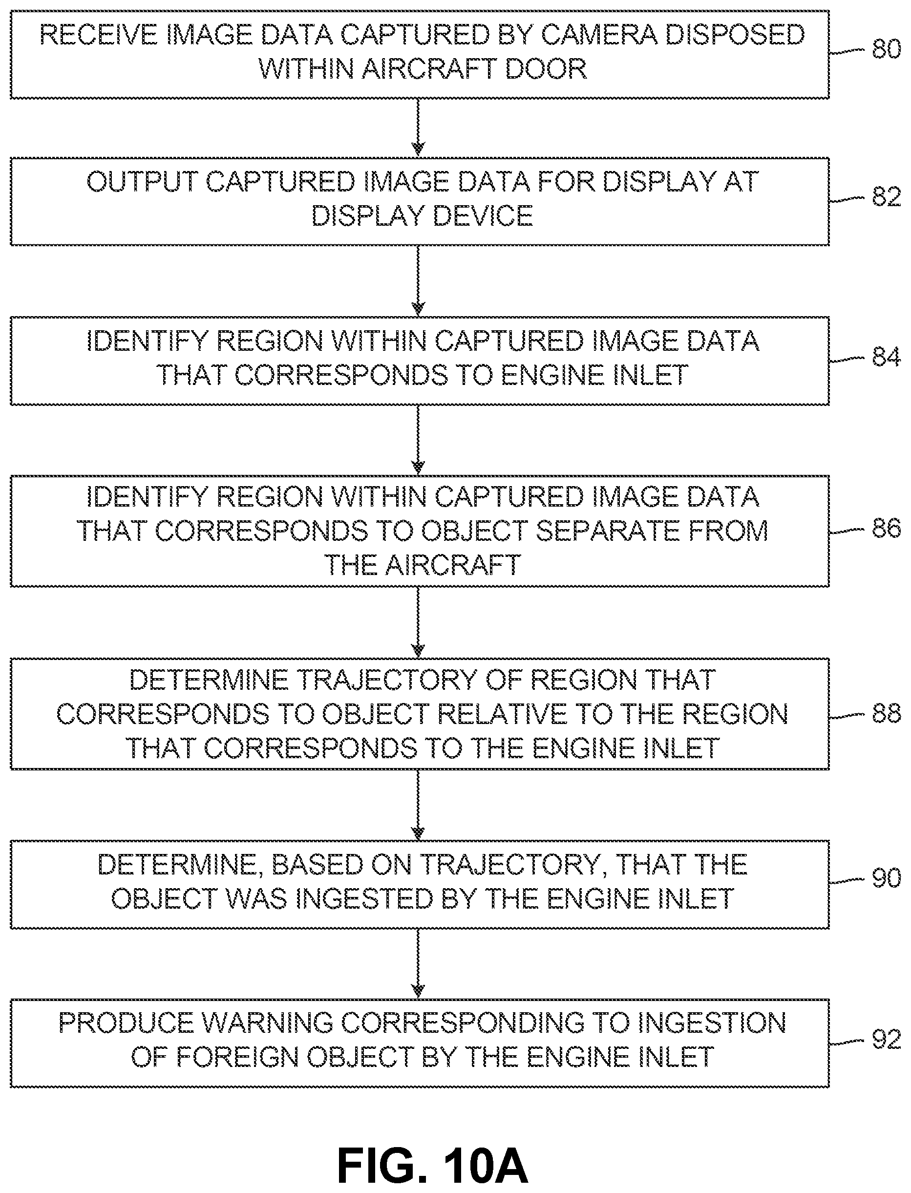 Patent US12100307 Figure 13 – Aircraft door camera system for wing monitoring