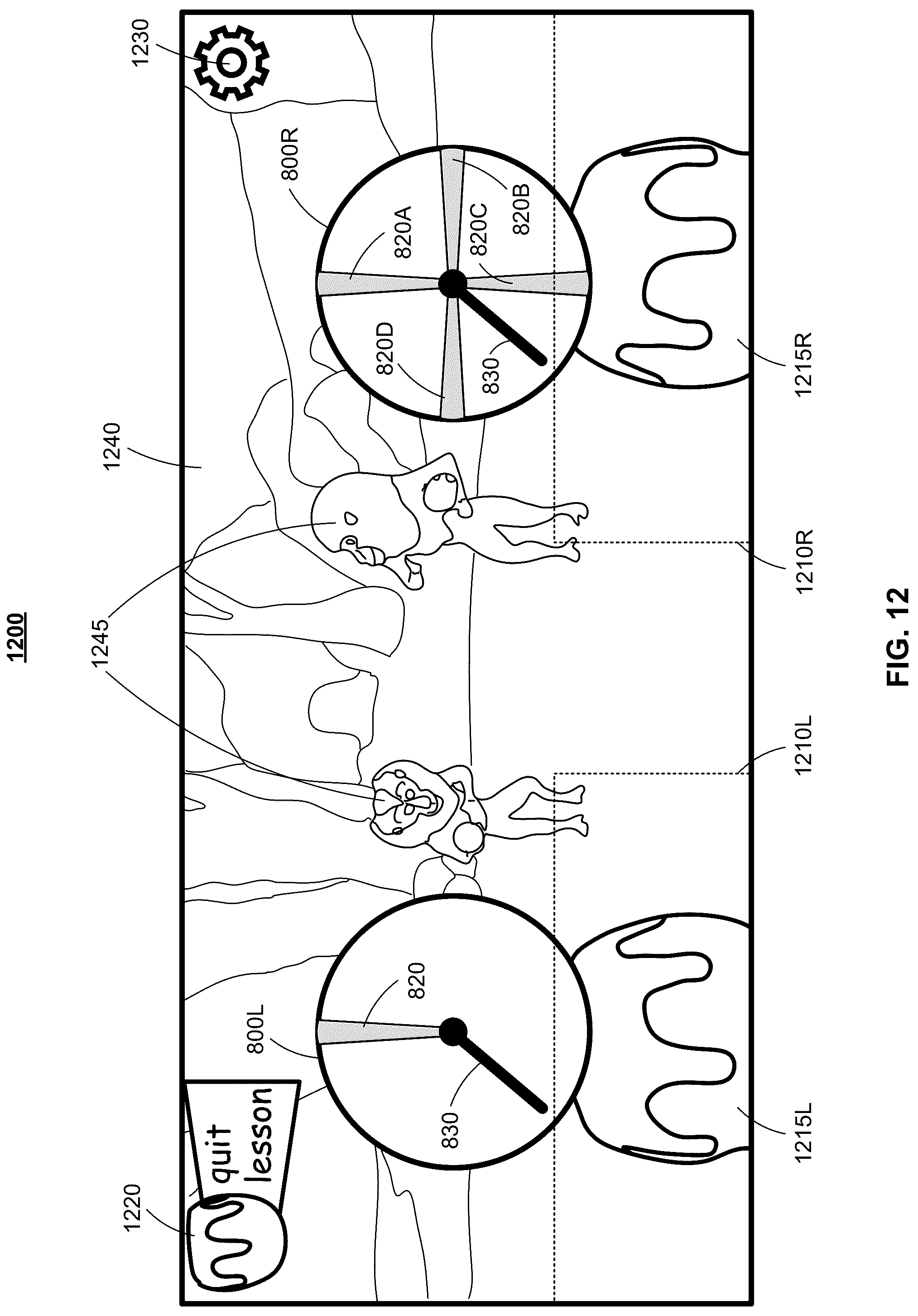 Patent US12100308 Figure 9 – Graphical user interface with visual representations of measures as rhythm wheels for visual, auditory, and kinesthetic learning