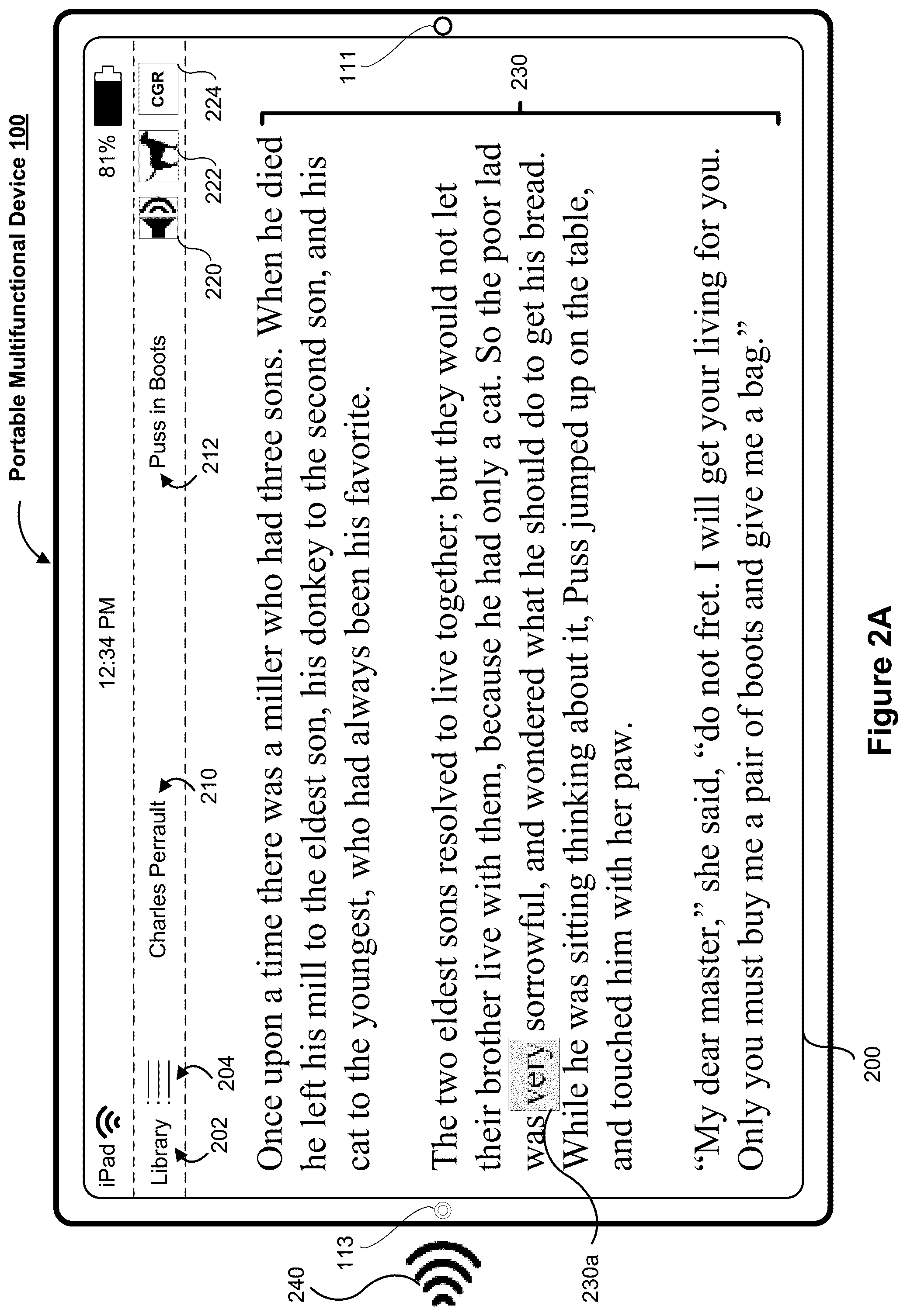 Patent US12100310 Figure 2 – Interactive reading assistant