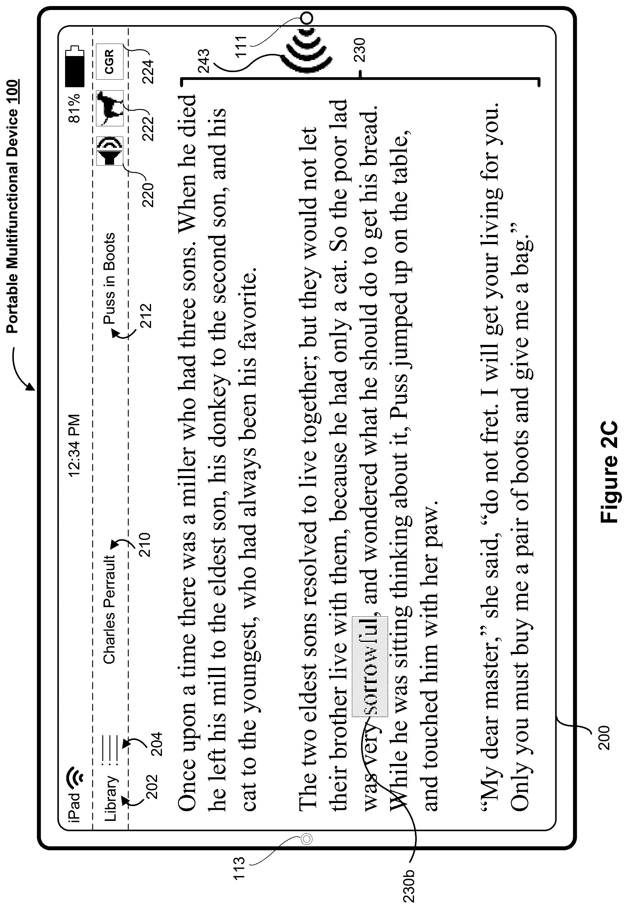 Patent US12100310 Figure 4 – Interactive reading assistant