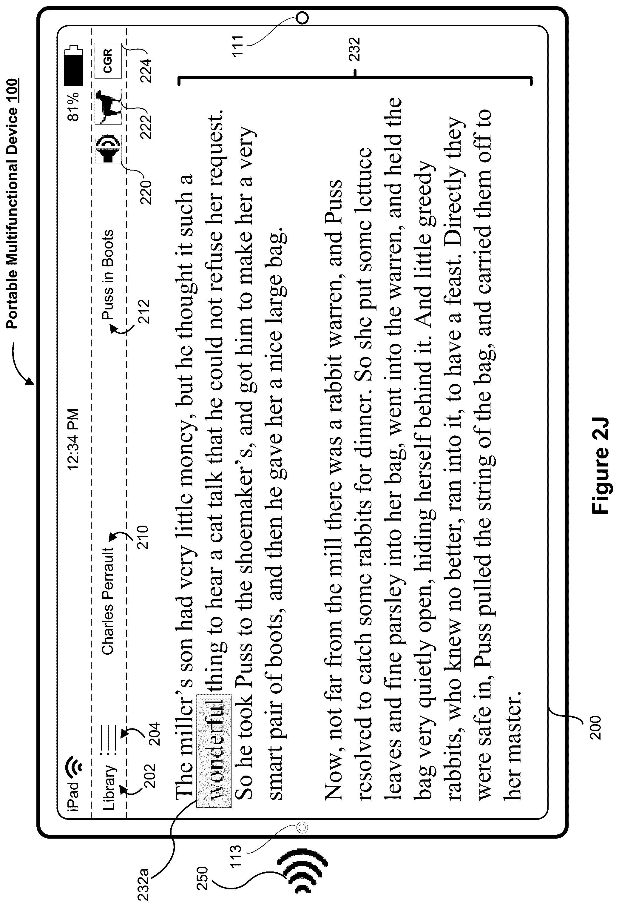 Patent US12100310 Figure 11 – Interactive reading assistant