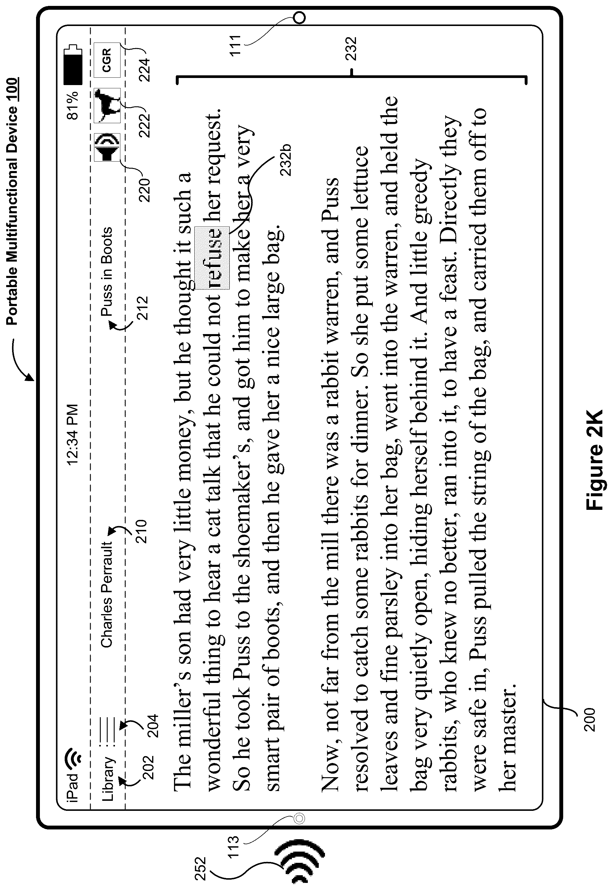 Patent US12100310 Figure 12 – Interactive reading assistant
