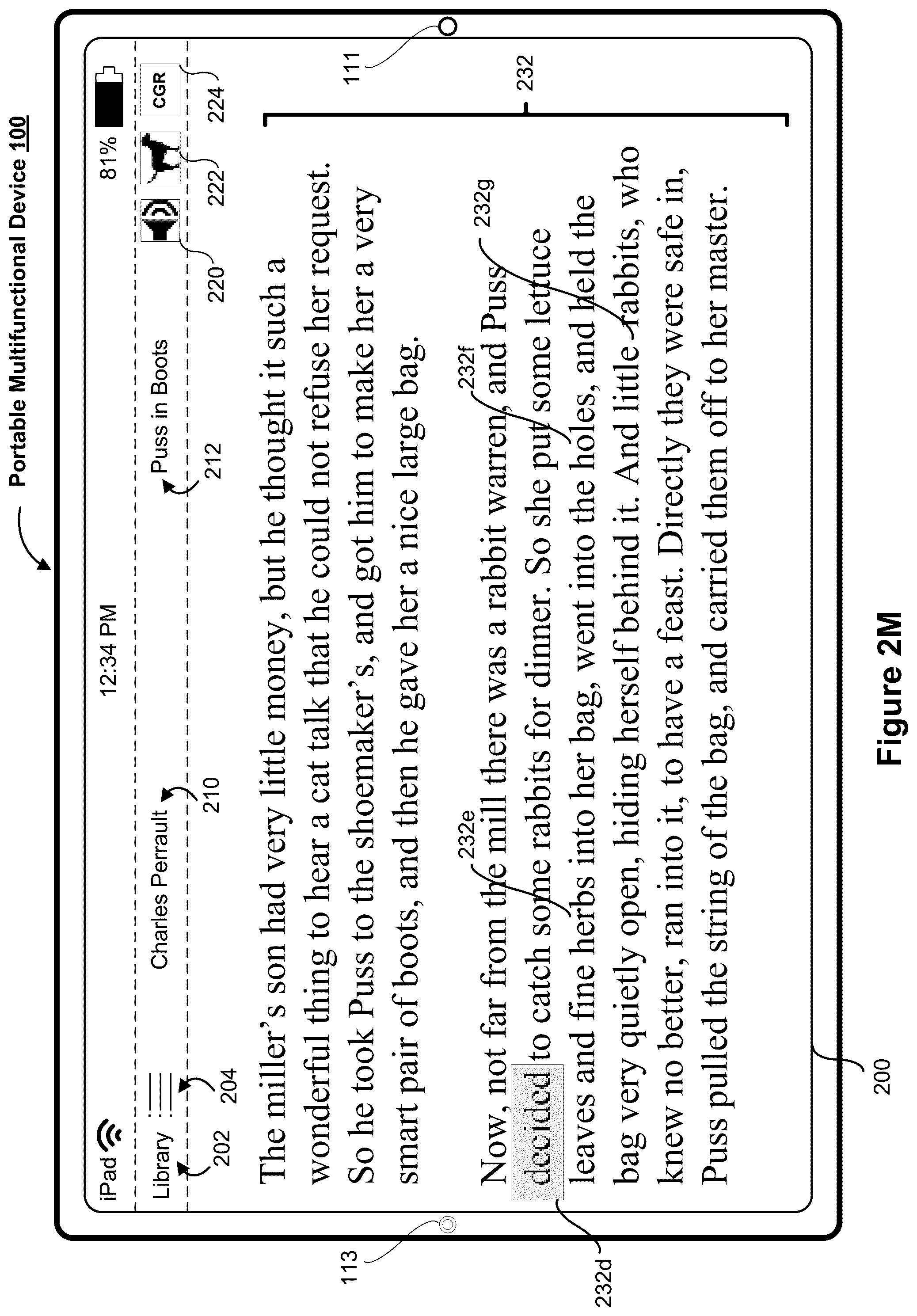 Patent US12100310 Figure 14 – Interactive reading assistant