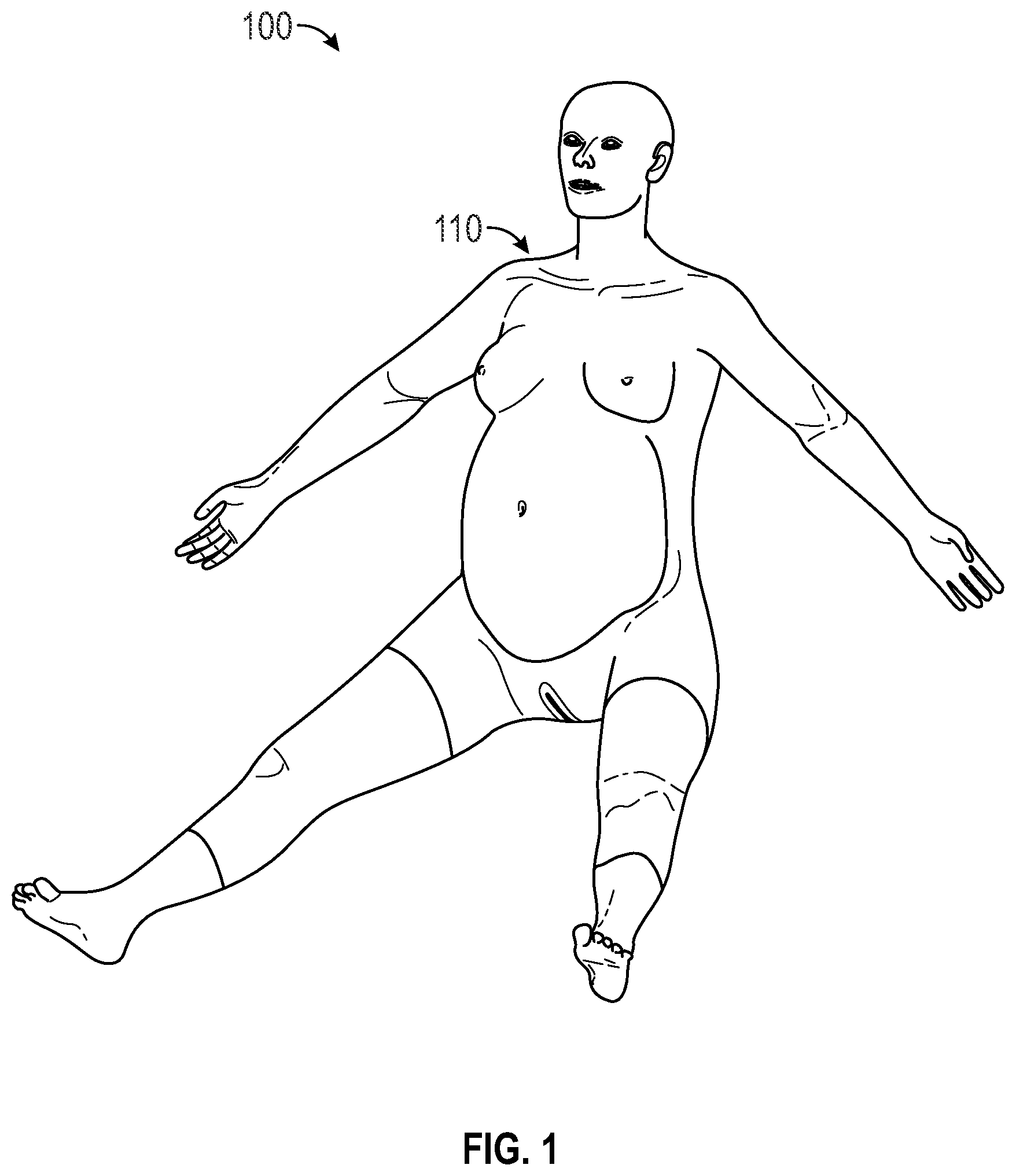 Patent US12100312 — System and method for simulating fetal human spine — Figure 1