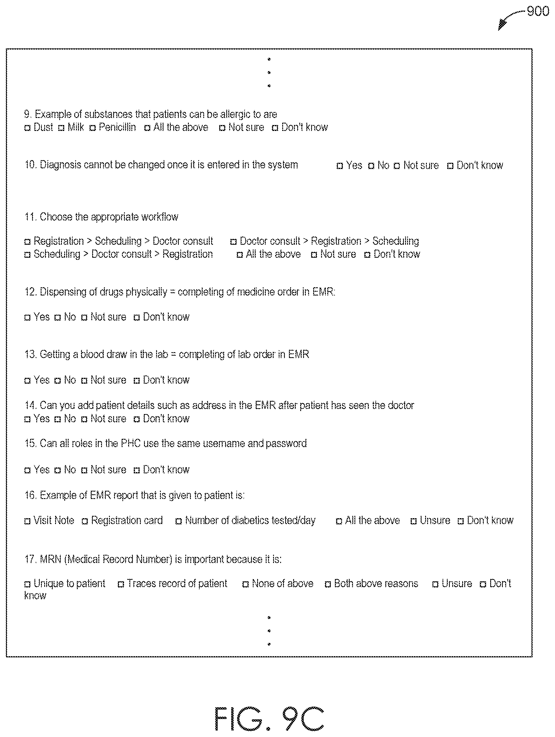 Patent US12100317 Figure 11 – System and method to objectively assess adoption to electronic medical record systems