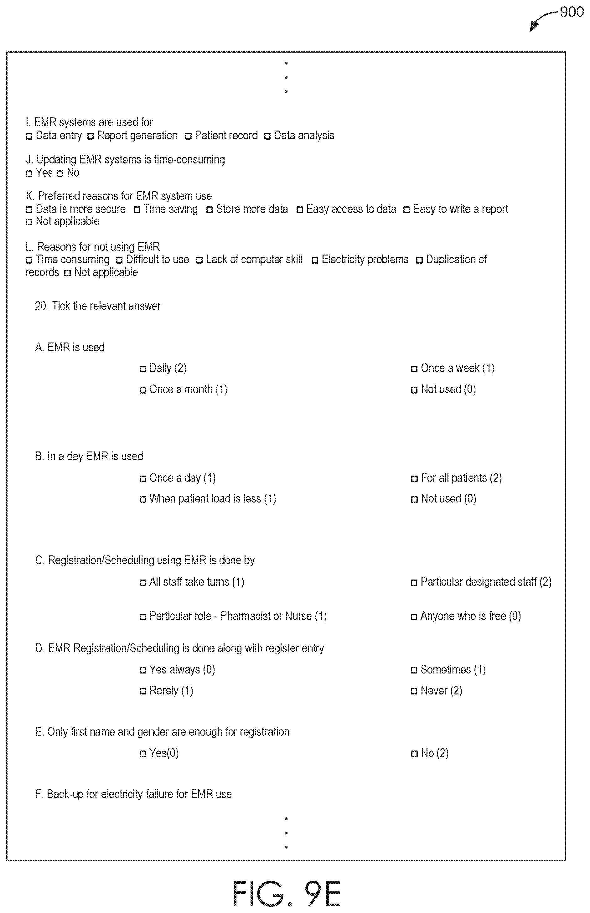 Patent US12100317 Figure 13 – System and method to objectively assess adoption to electronic medical record systems