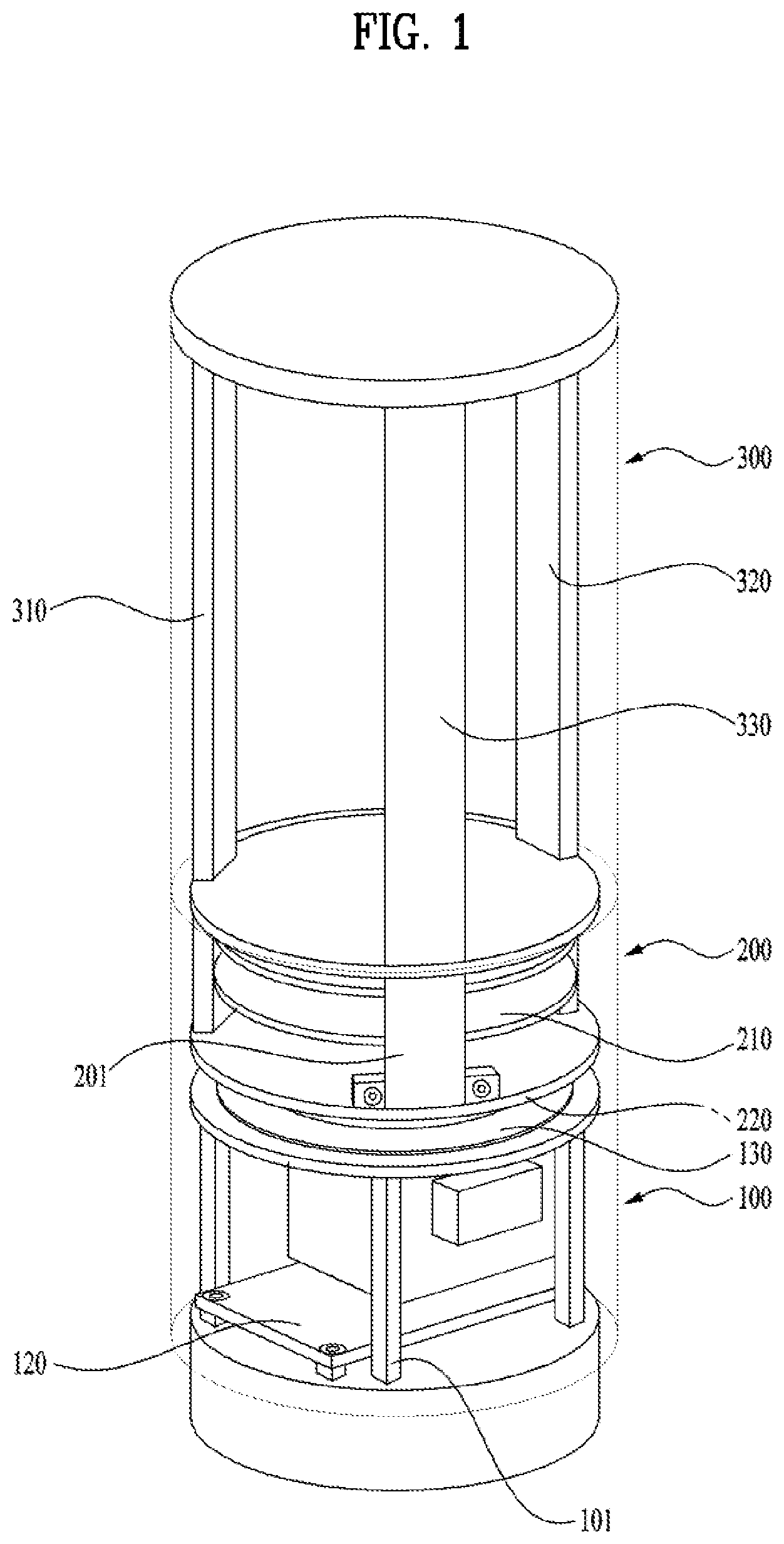 Patent US12100319 Figure 1 – Rotating display apparatus using semiconductor light-emitting device