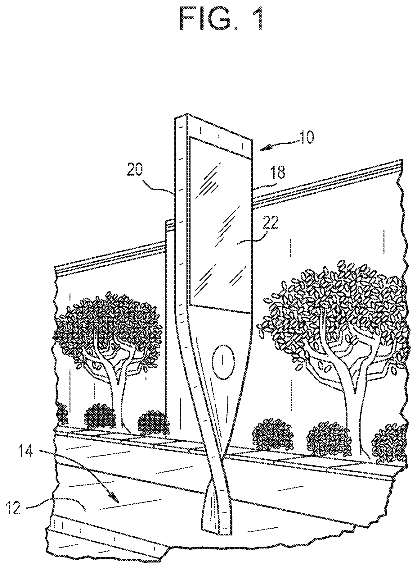 Patent US12100320 Figure 1 – Billboard advertising structure