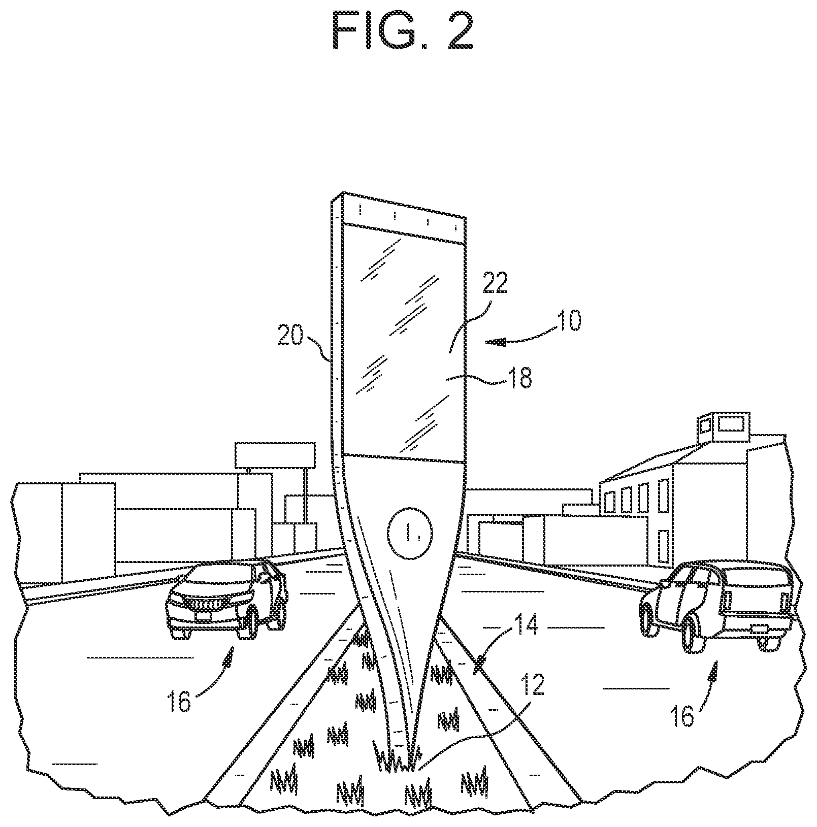 Patent US12100320 Figure 2 – Billboard advertising structure