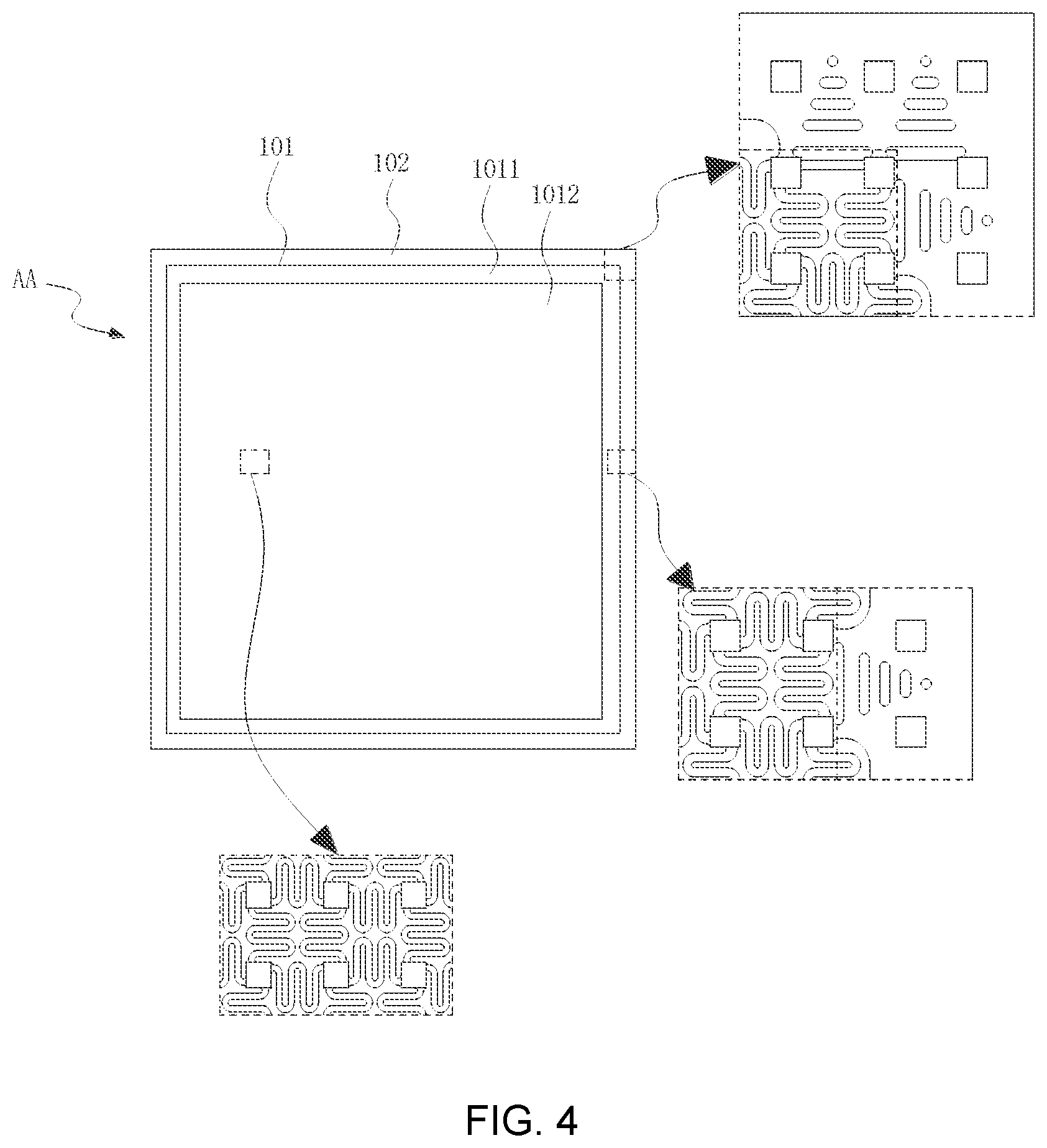 Patent US12100321 Figure 4 – Stretchable display module and stretchable display device