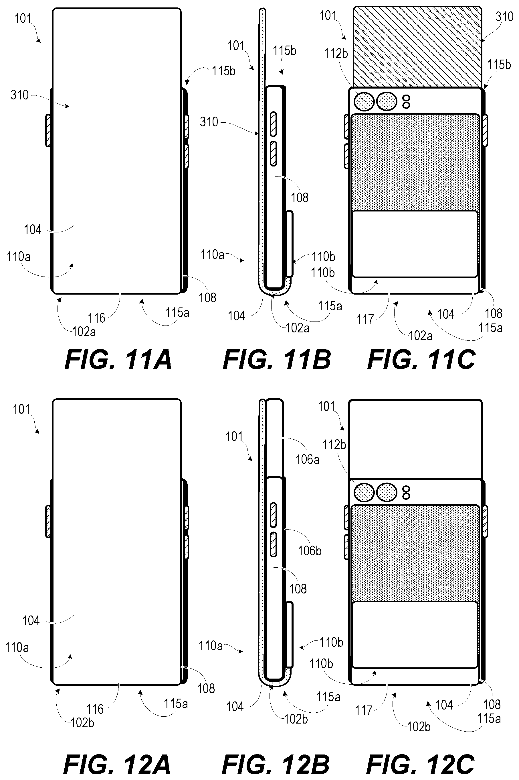 Patent US12100323 Figure 9 – Managing concurrent use of front and back portions of an adaptive rollable display device based on imaging user(s)