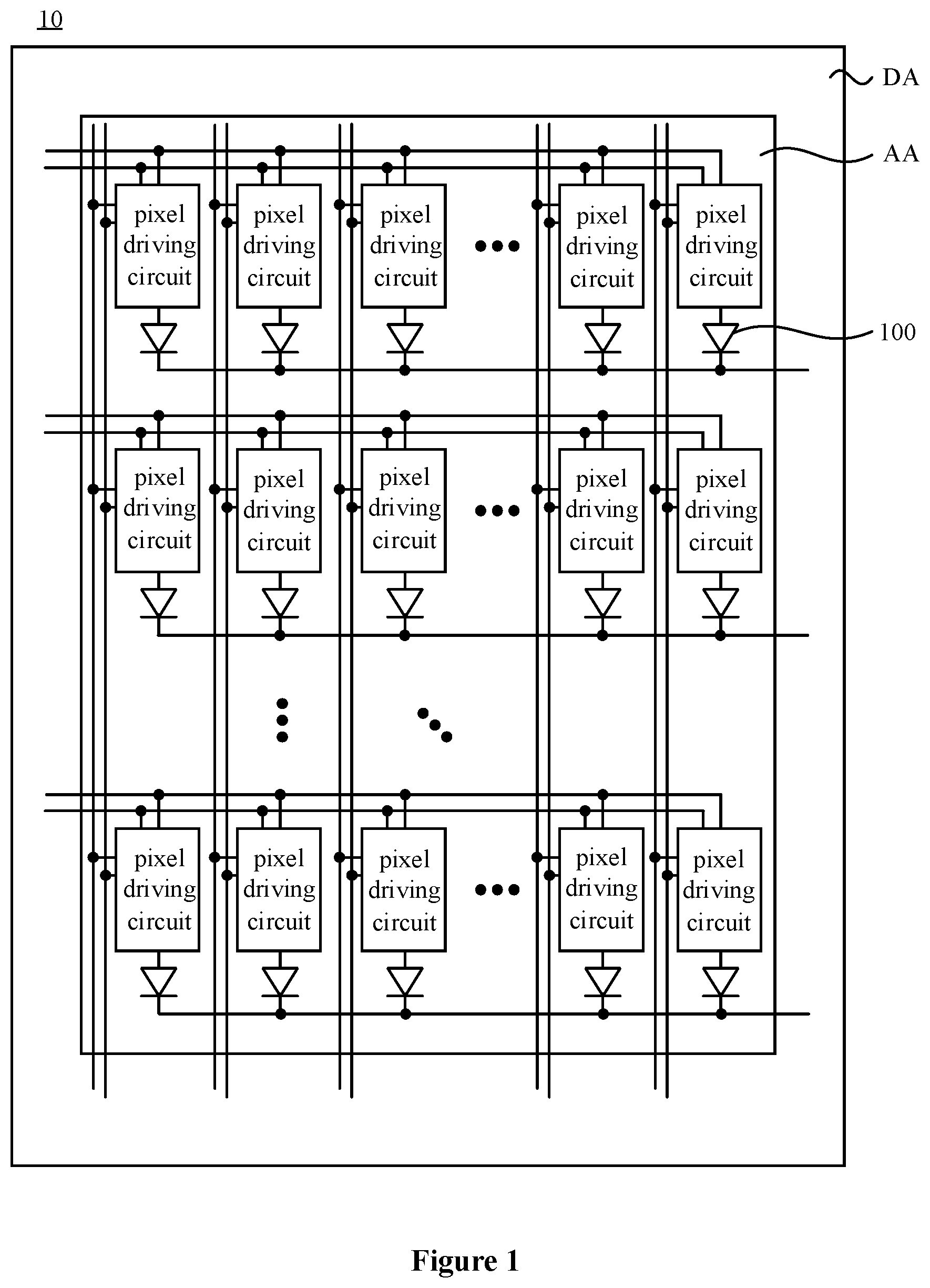 Patent US12100328 Figure 1 – Display panel and display device