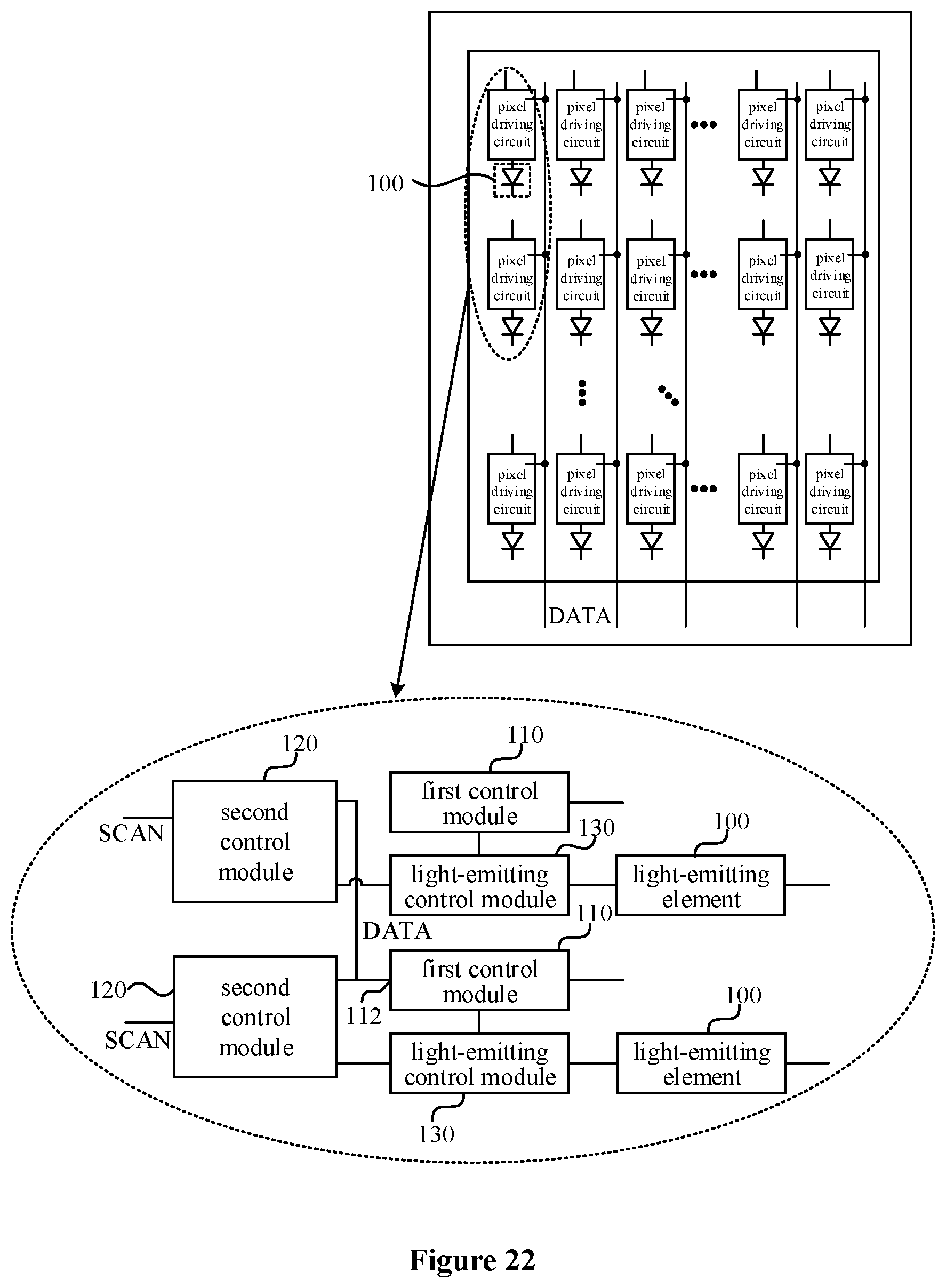 Patent US12100328 Figure 12 – Display panel and display device