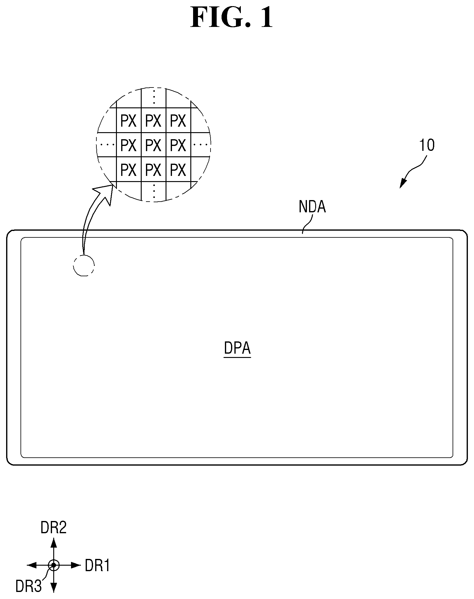 Patent US12100329 Figure 1 – Display device