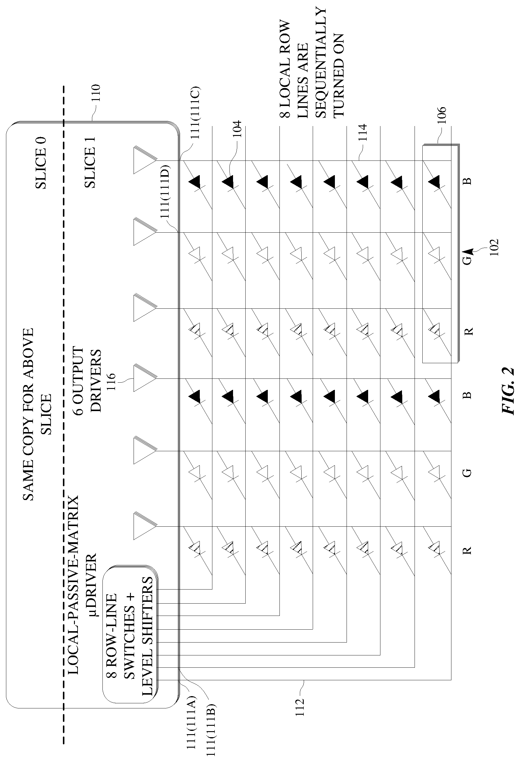 Patent US12100333 Figure 2 – Hybrid architecture for zero border display
