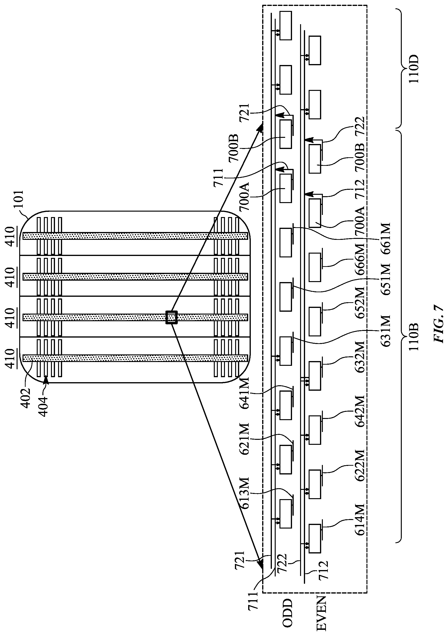 Patent US12100333 Figure 8 – Hybrid architecture for zero border display