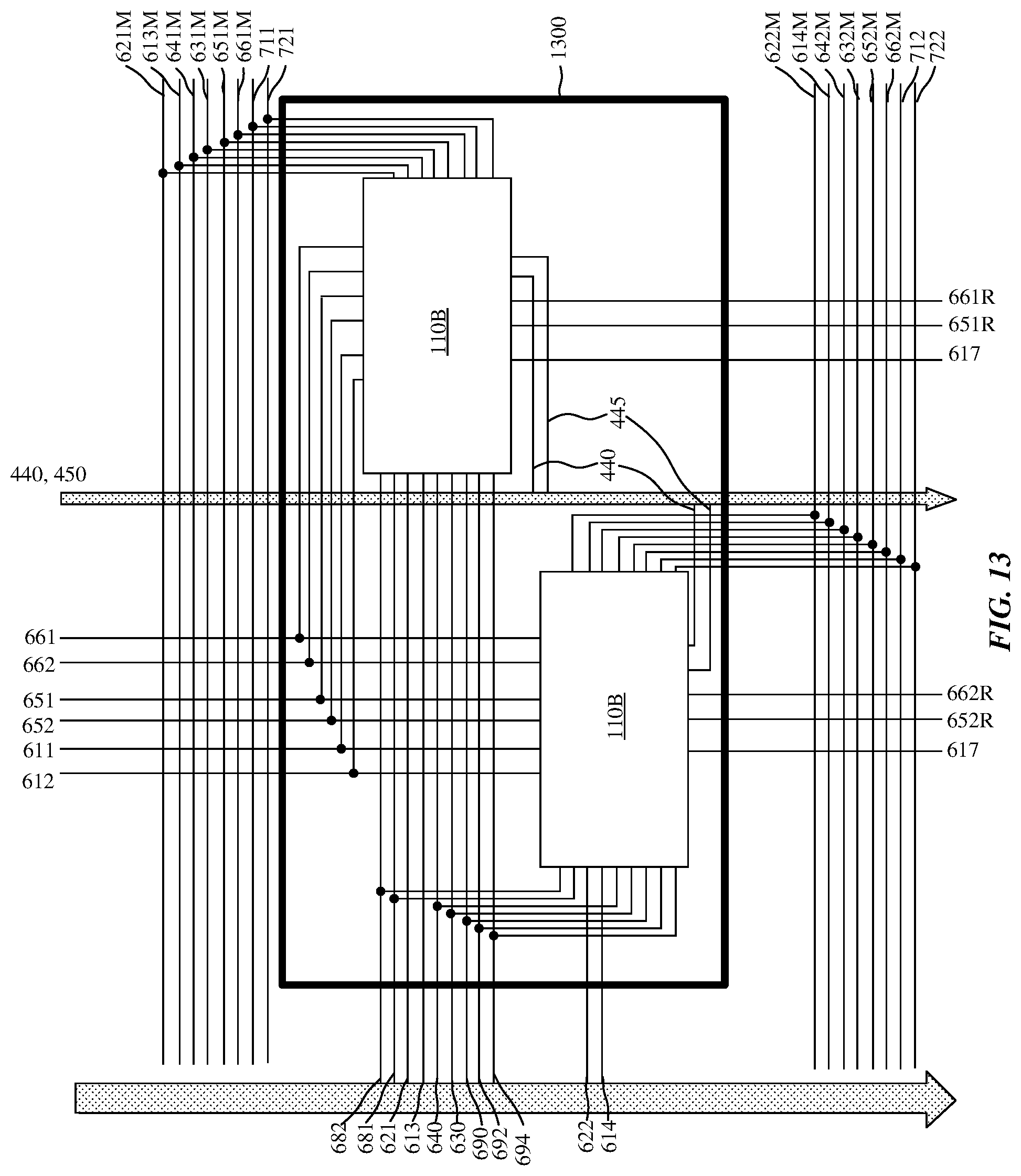Patent US12100333 Figure 14 – Hybrid architecture for zero border display