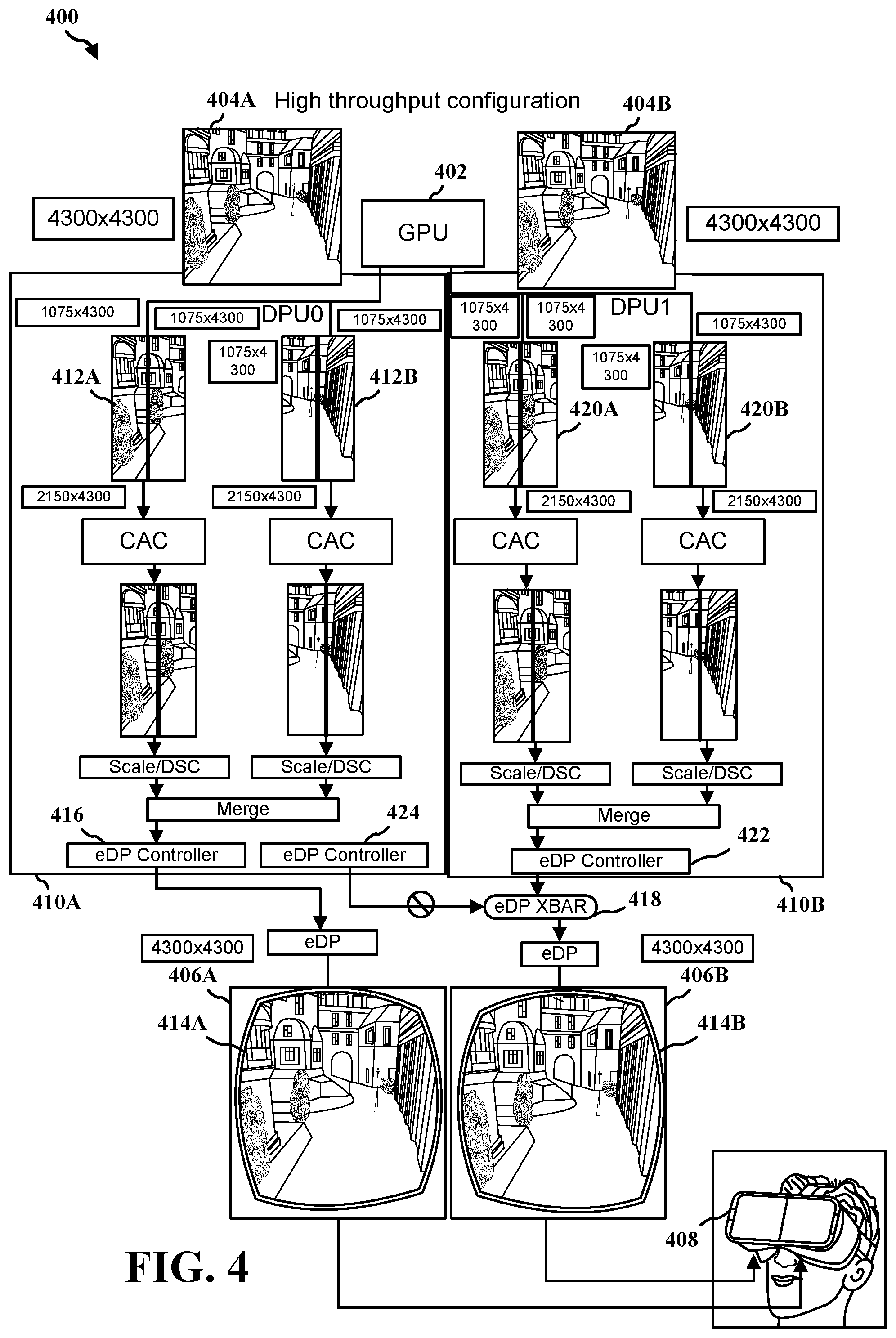 Patent US12100335 Figure 4 – Power efficient display architecture