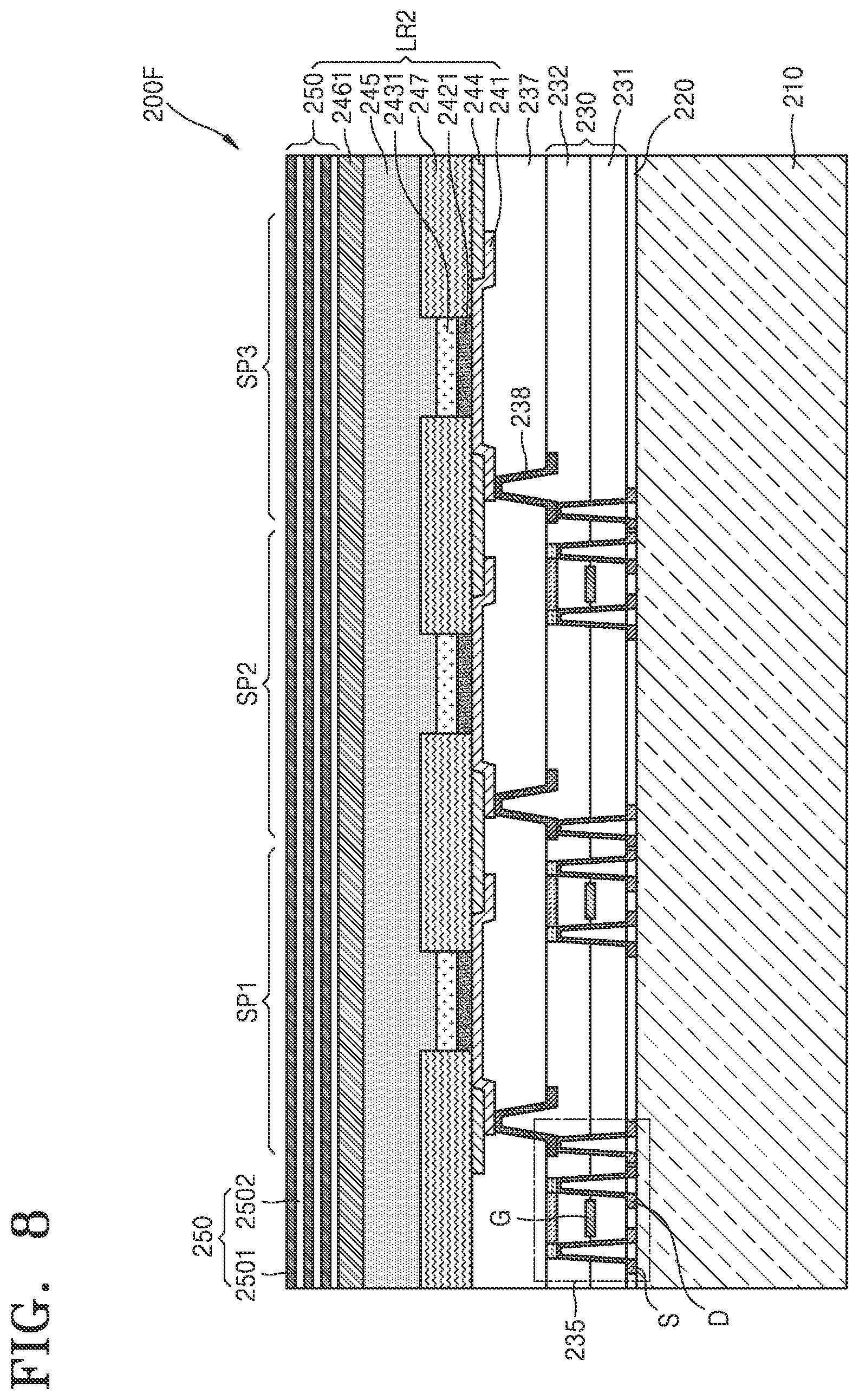 Patent US12100340 Figure 8 – Display apparatus and method of manufacturing the same