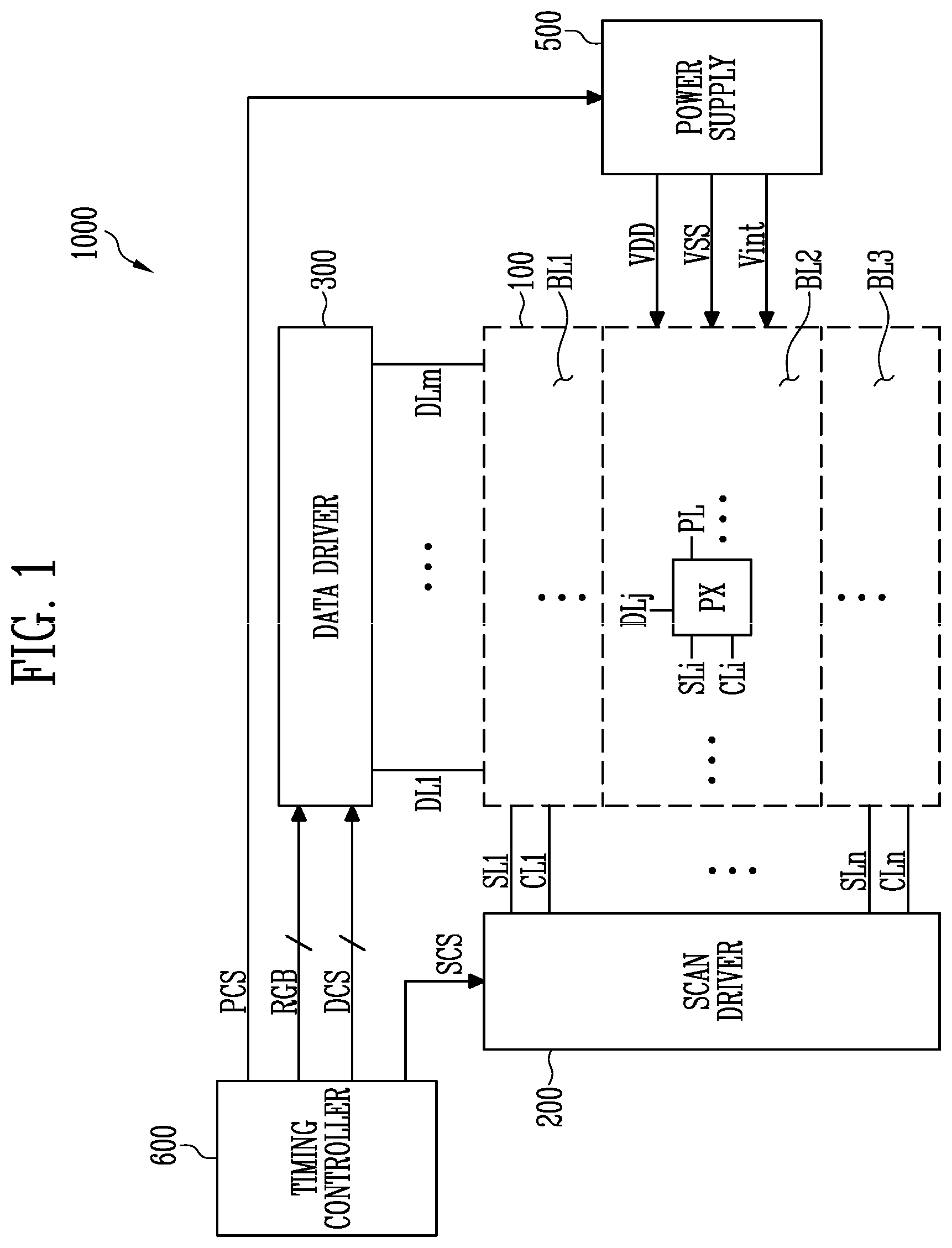 Patent US12100341 Figure 1 – Display device