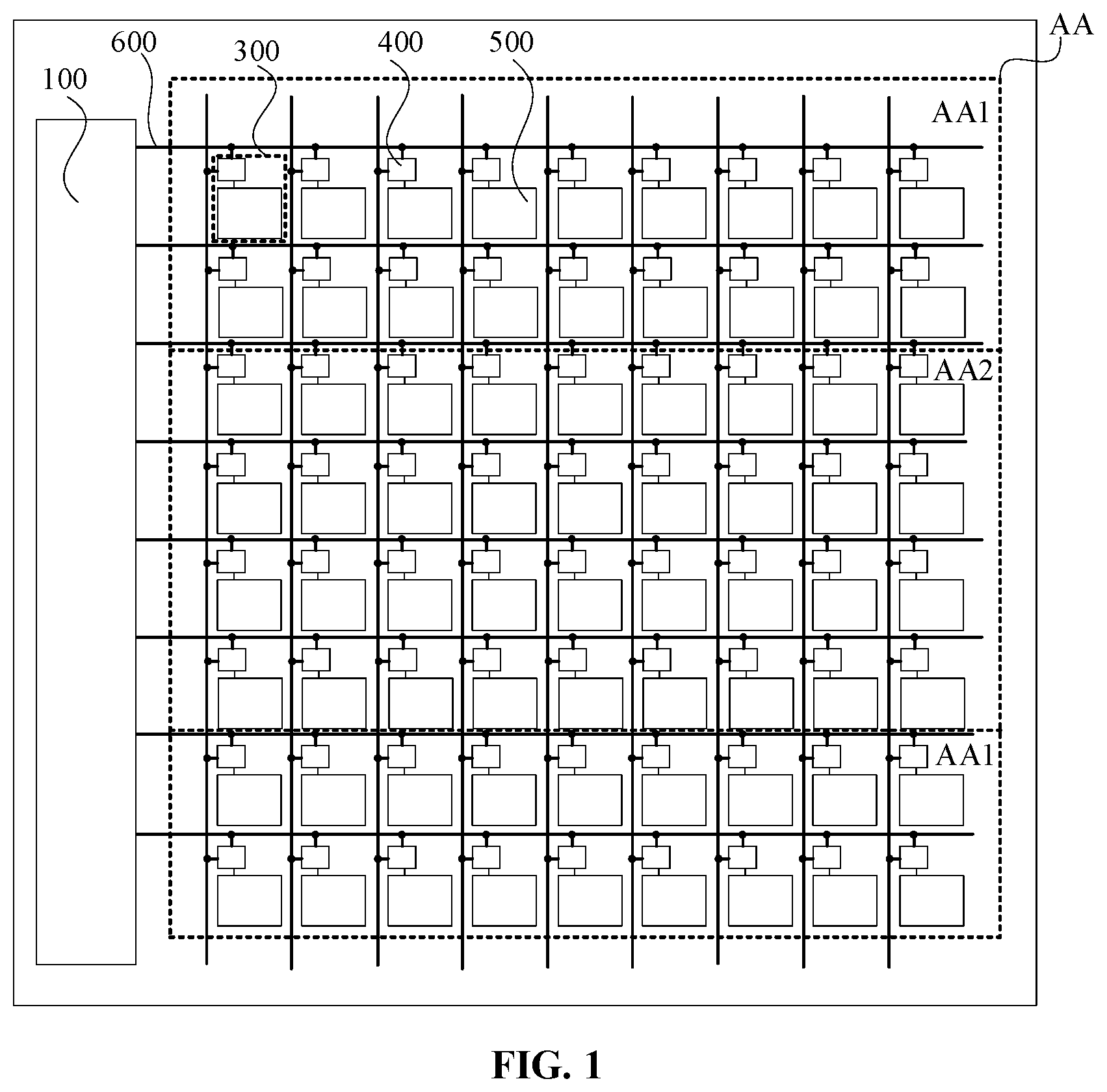 Patent US12100342 Figure 1 – Display panel and display having cascaded shift registers