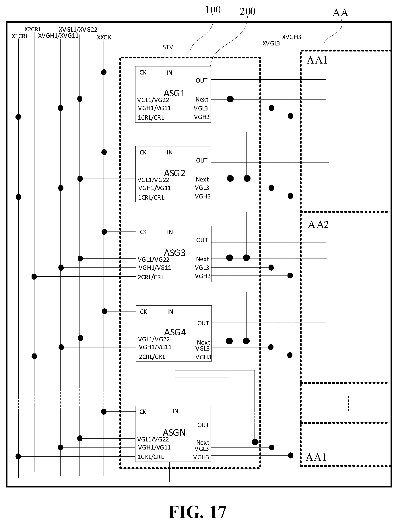 Patent US12100342 Figure 12 – Display panel and display having cascaded shift registers