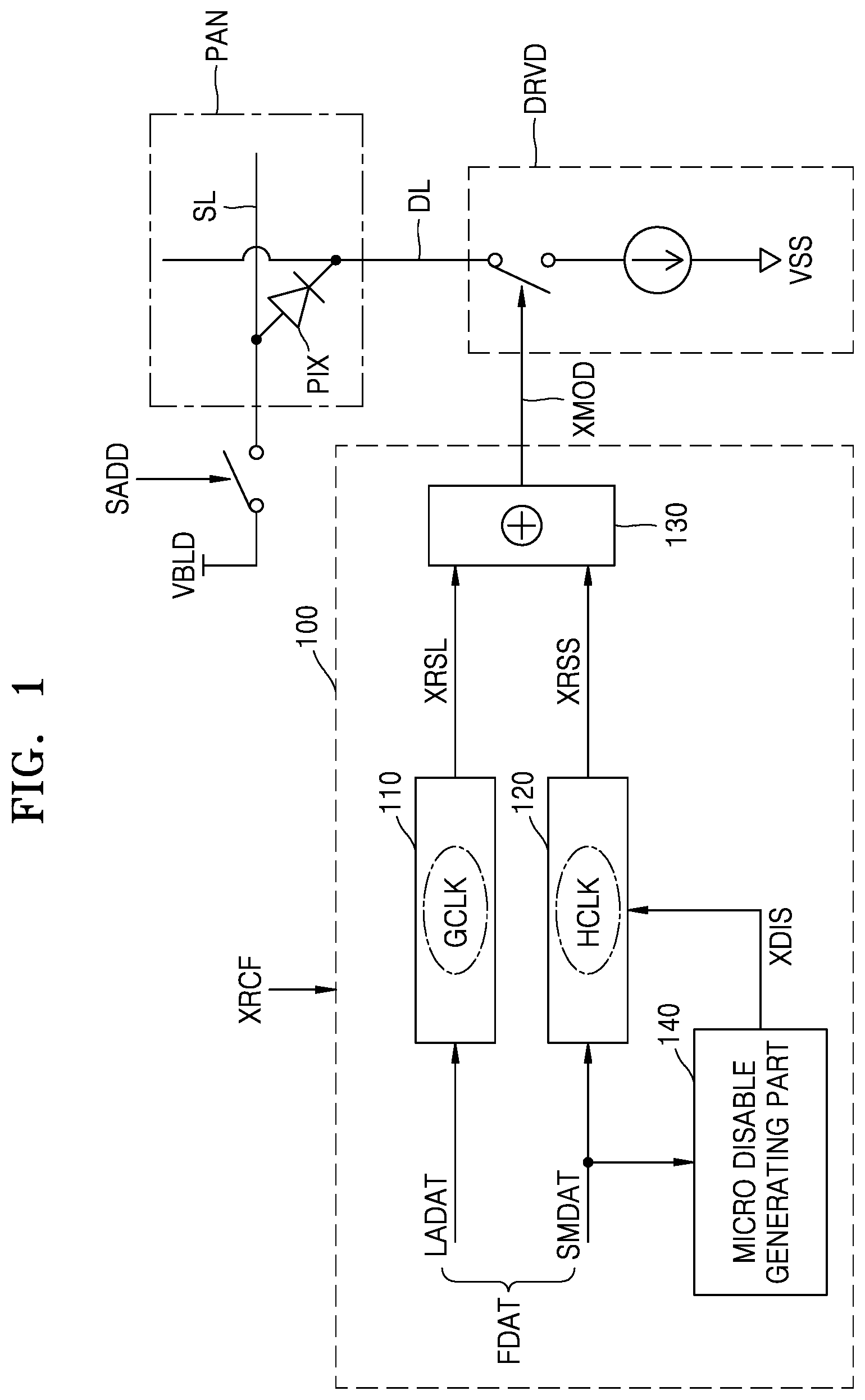 Patent US12100343 Figure 1 – Display device with high resolution of display image and low current consumption
