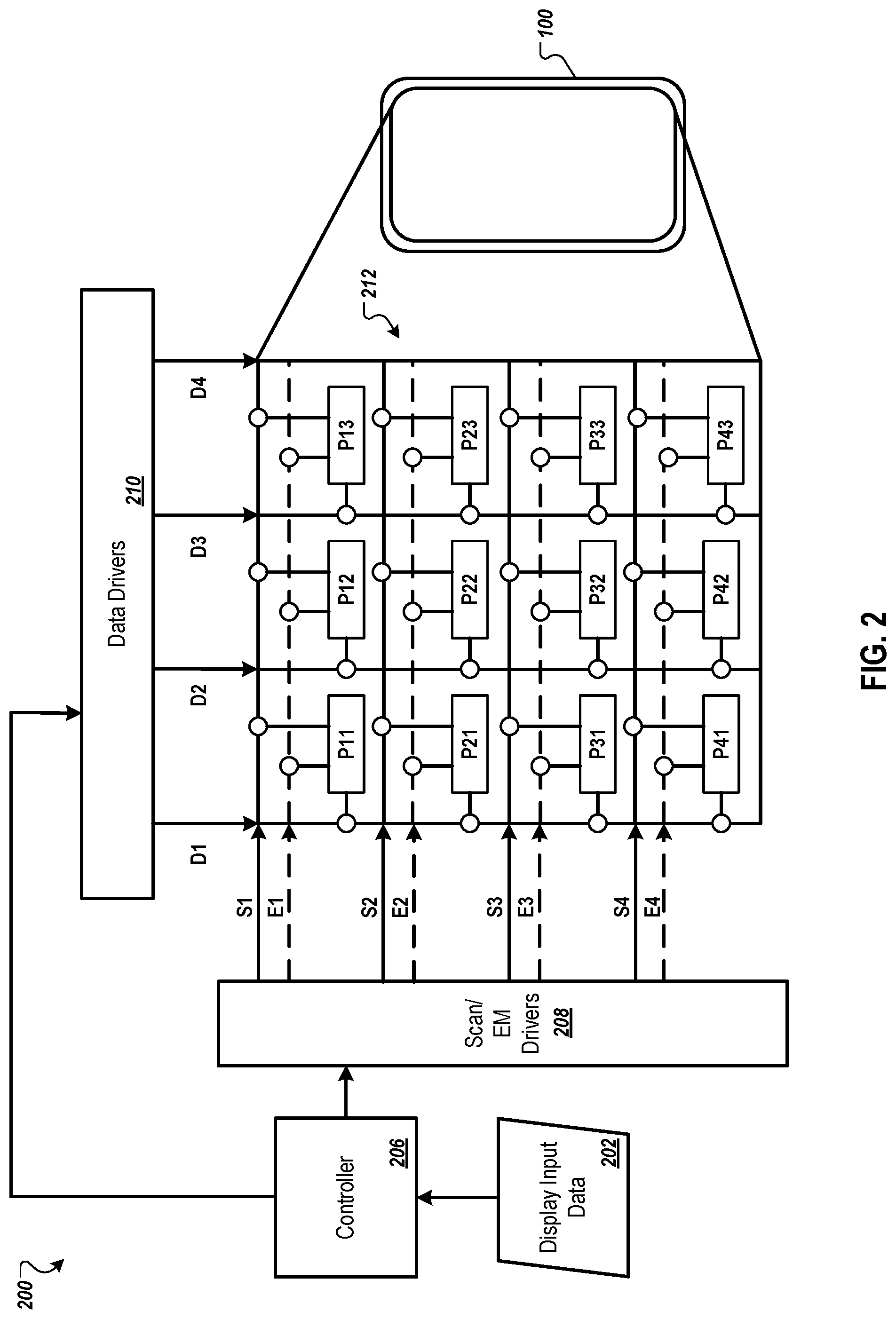 Patent US12100345 Figure 2 – Reducing screen corner bezel size