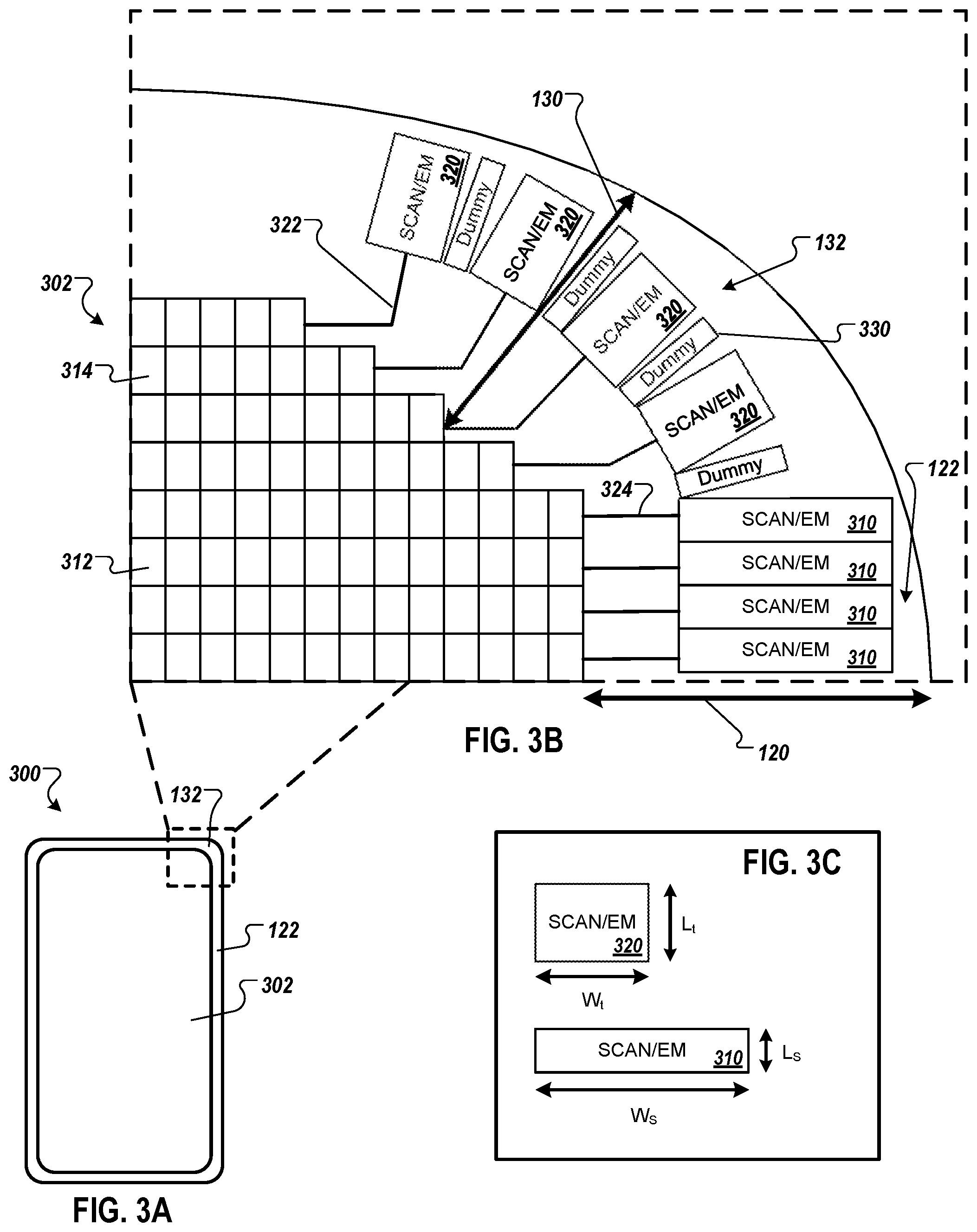 Patent US12100345 Figure 3 – Reducing screen corner bezel size