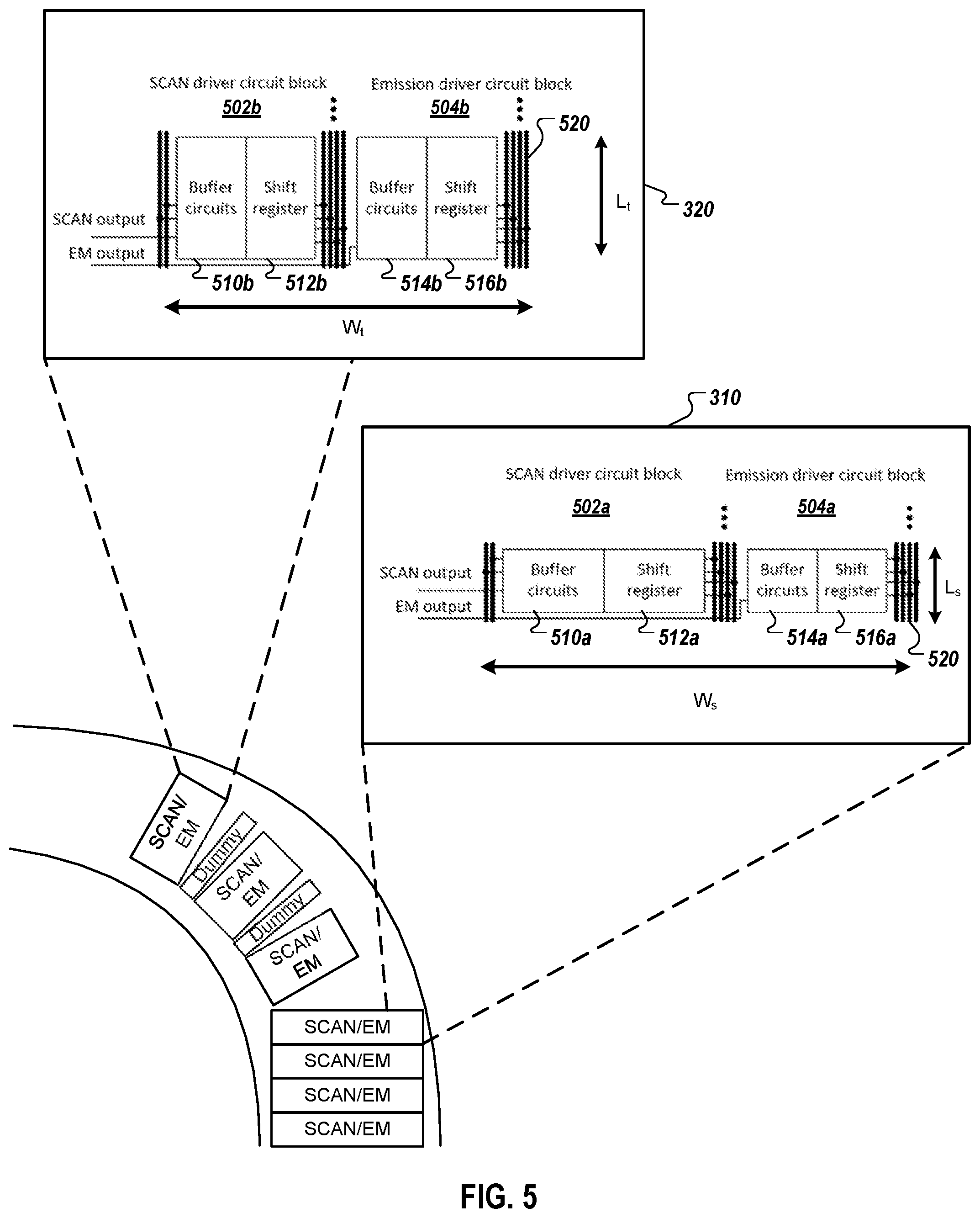 Patent US12100345 Figure 5 – Reducing screen corner bezel size