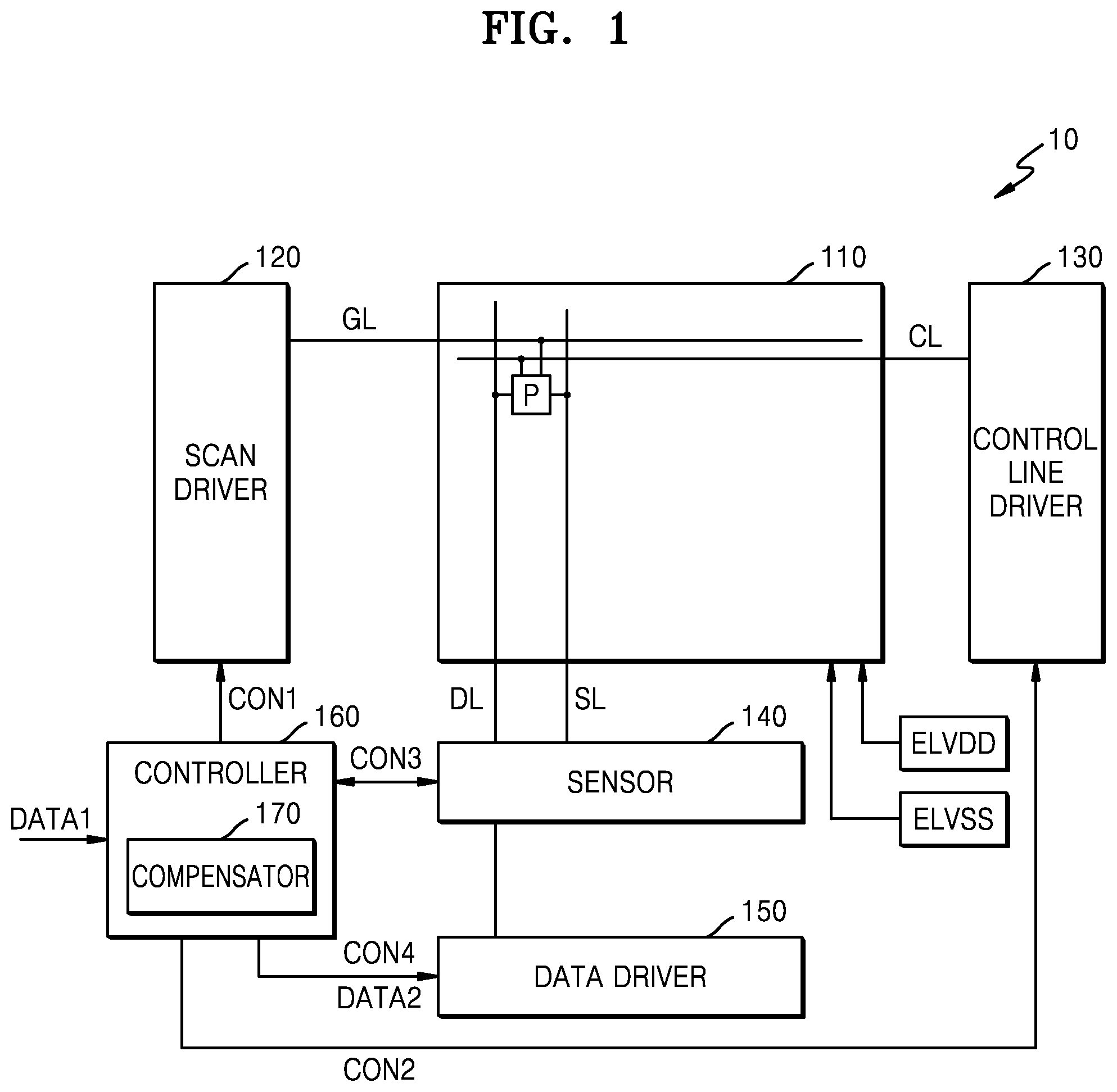 Patent US12100347 Figure 1 – Display device and driving method of the display device